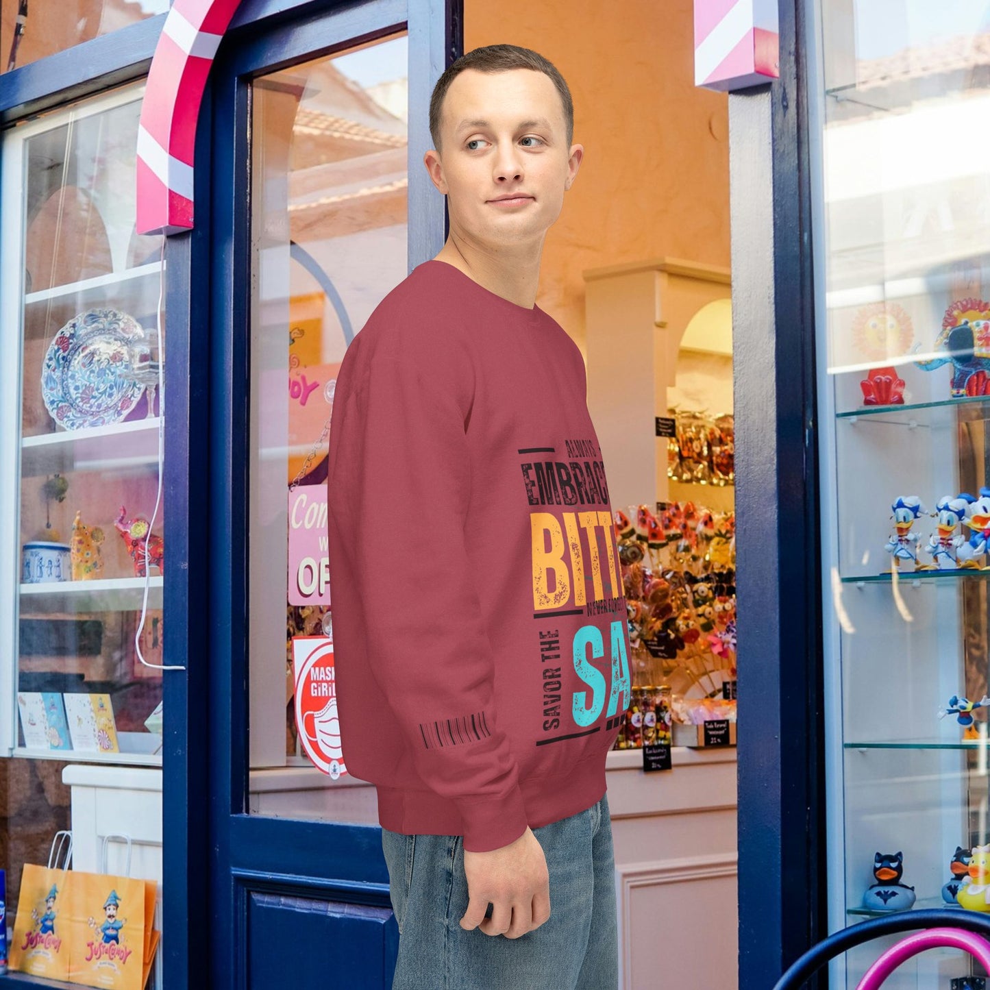 Unisex Lightweight Crewneck Sweatshirt_ N2 Series ULWCSS PT2WW005_Limited Edition Unparalleled Quality by WesternWaves: