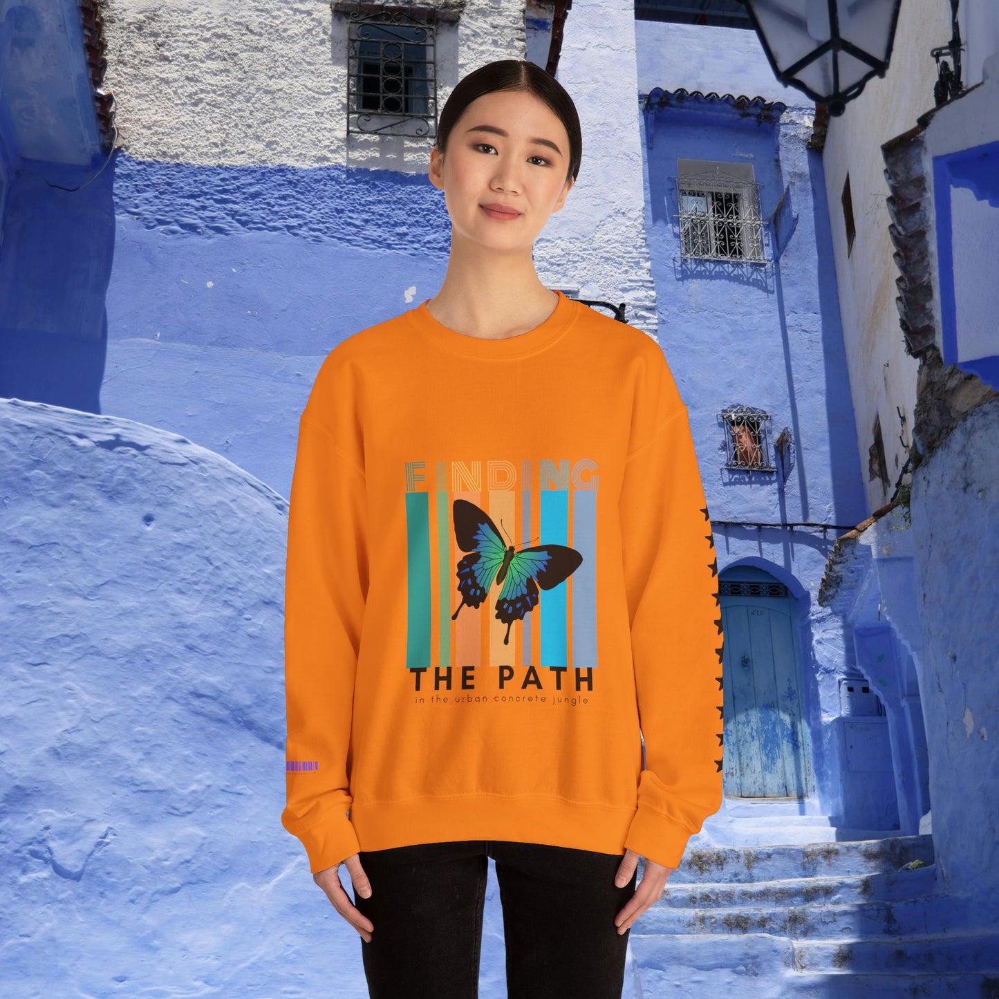 Unisex Heavy Blend™ Crewneck Sweatshirt_ N2+ Series UHBCSS PT2WW017_ Limited Edition Pure Luxury By WesternWaves: