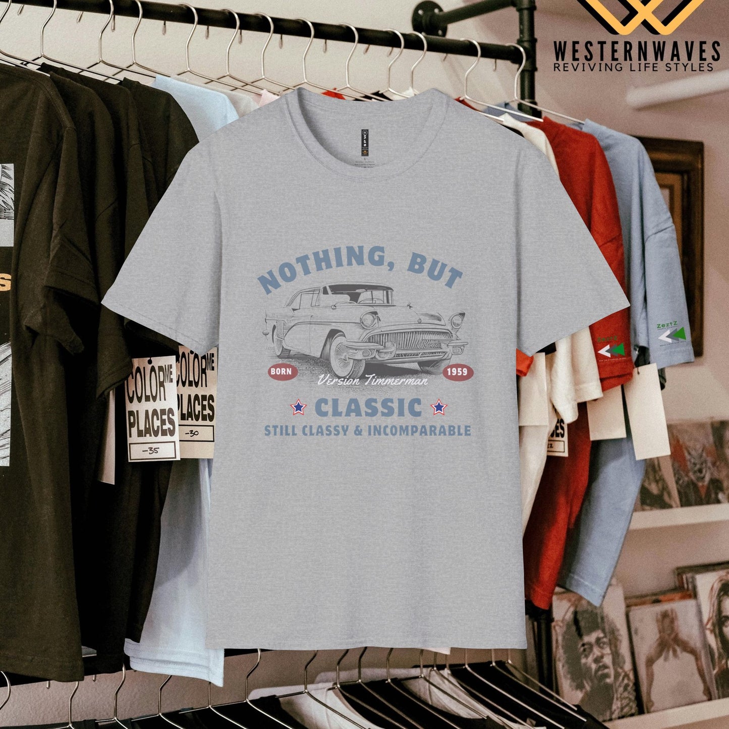 Unisex Softstyle T-Shirt_ N3+ USSTS FT2WW005_ Redefine Relaxation Limited Edition by WesternWaves: