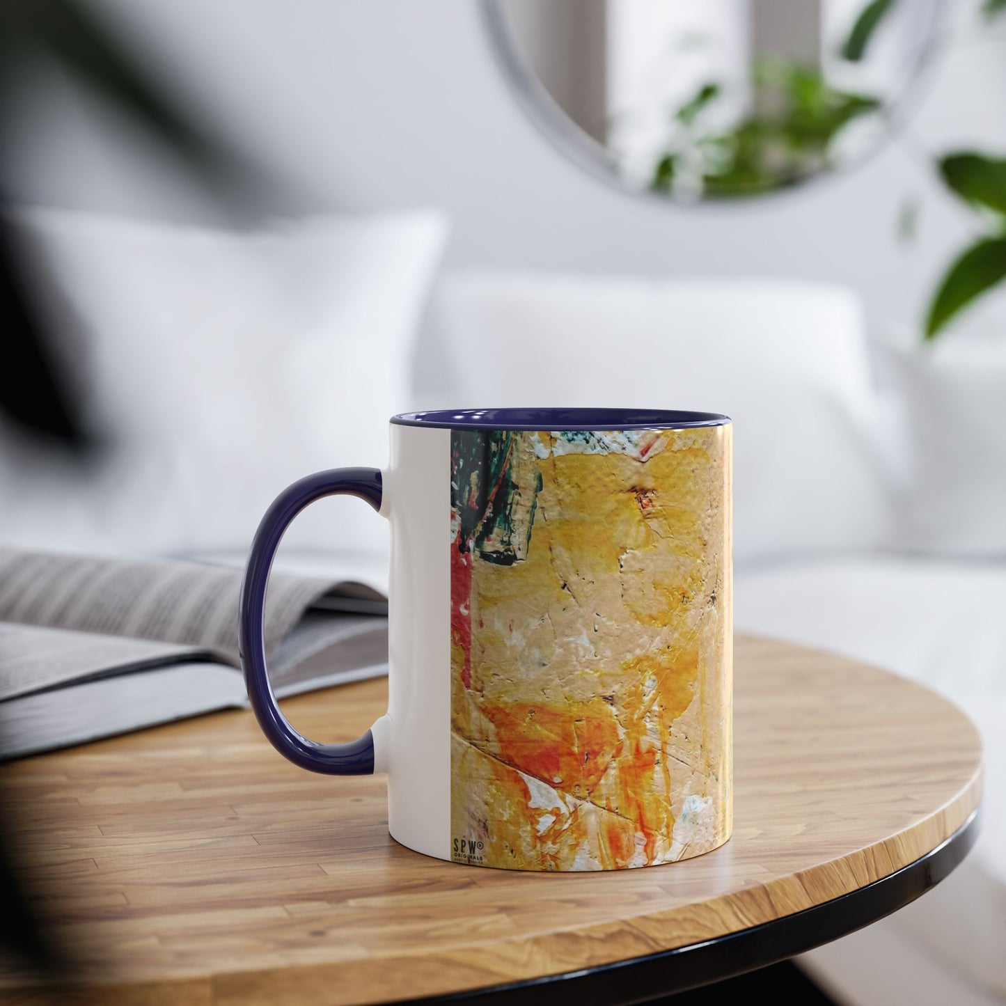 Two-Tone Coffee Mugs, 11oz_ N2+ Series TTCM11OZ PT2WW001_ Limited Edition by SPW of WesternWaves: