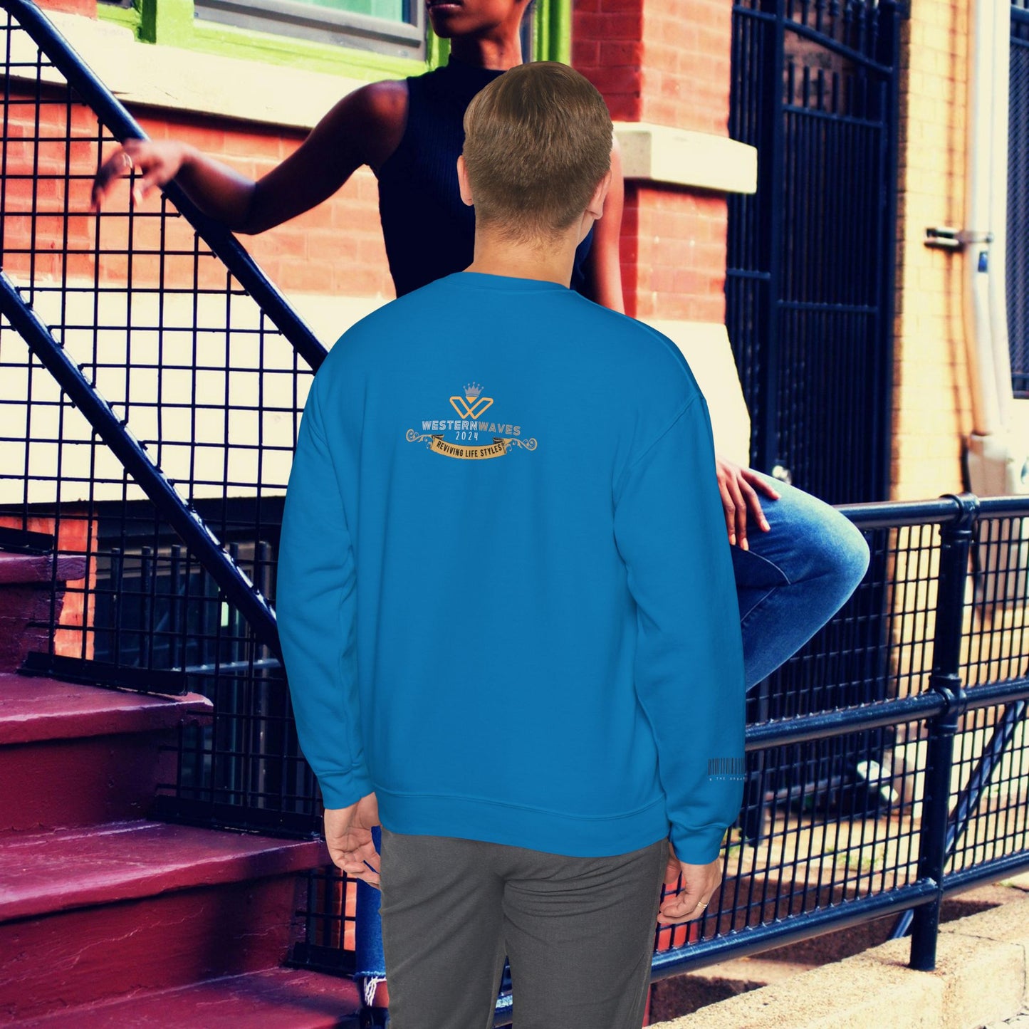Unisex Heavy Blend™ Crewneck Sweatshirt_ N3+ Series UHBCSS PT2WW006_ Limited Edition Pure Luxury By WesternWaves: