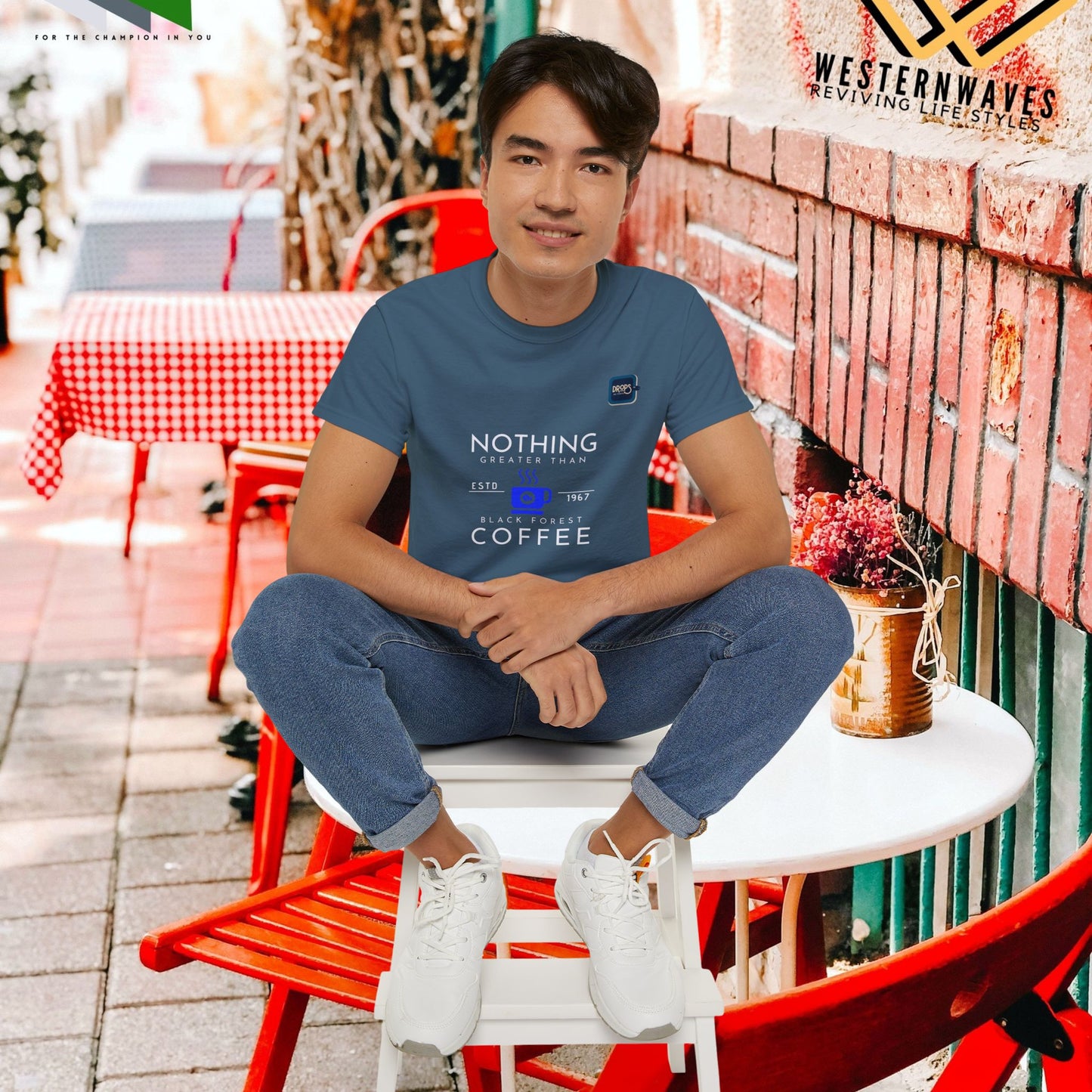 Unisex Ultra Cotton Tee_ Classic Comfort Unleashed_ N2+ Series USUCTEE PT2WW006_ Limited Edition Maximum Comfort & Style by WesternWaves:
