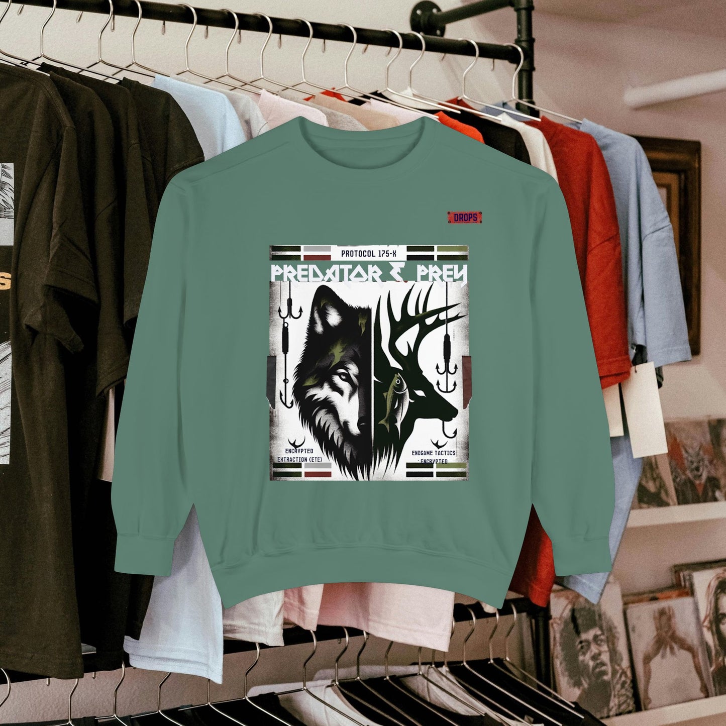 Predator & Prey Sweatshirt_ 03 Sep 2025_ Cozy Unisex Pullover, Nature Lover Apparel, Gifts for Wildlife Enthusiasts, Fall Fashion Layer