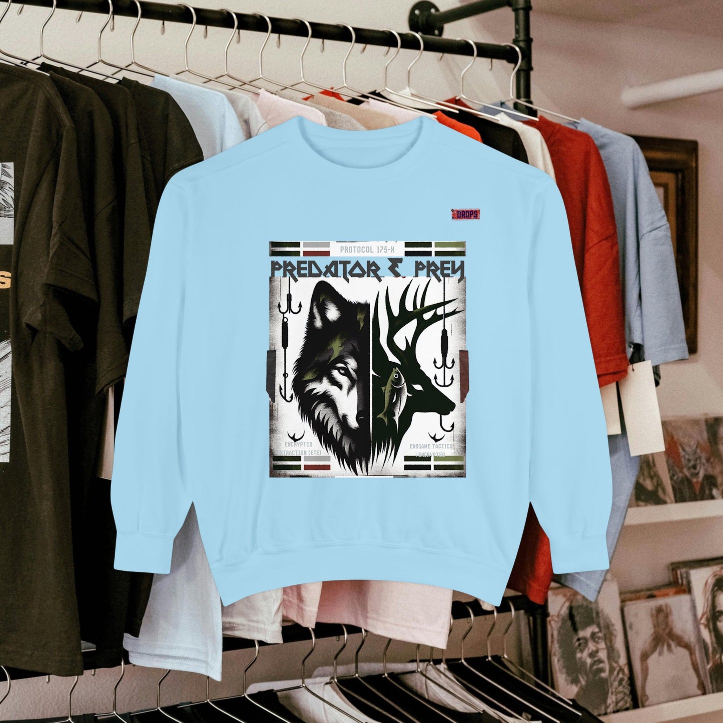 Predator & Prey Sweatshirt_ 03 Sep 2025_ Cozy Unisex Pullover, Nature Lover Apparel, Gifts for Wildlife Enthusiasts, Fall Fashion Layer
