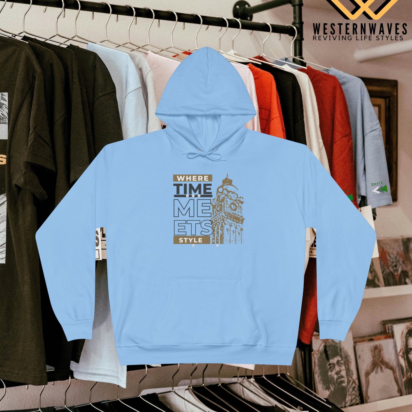 Unisex EcoSmart® Pullover Hoodie Sweatshirt_ N3+ Series USESPOHSS PT2WW001_ Limited Edition Perfect Blend of Comfort, Style, & Sustainability by WesternWaves:
