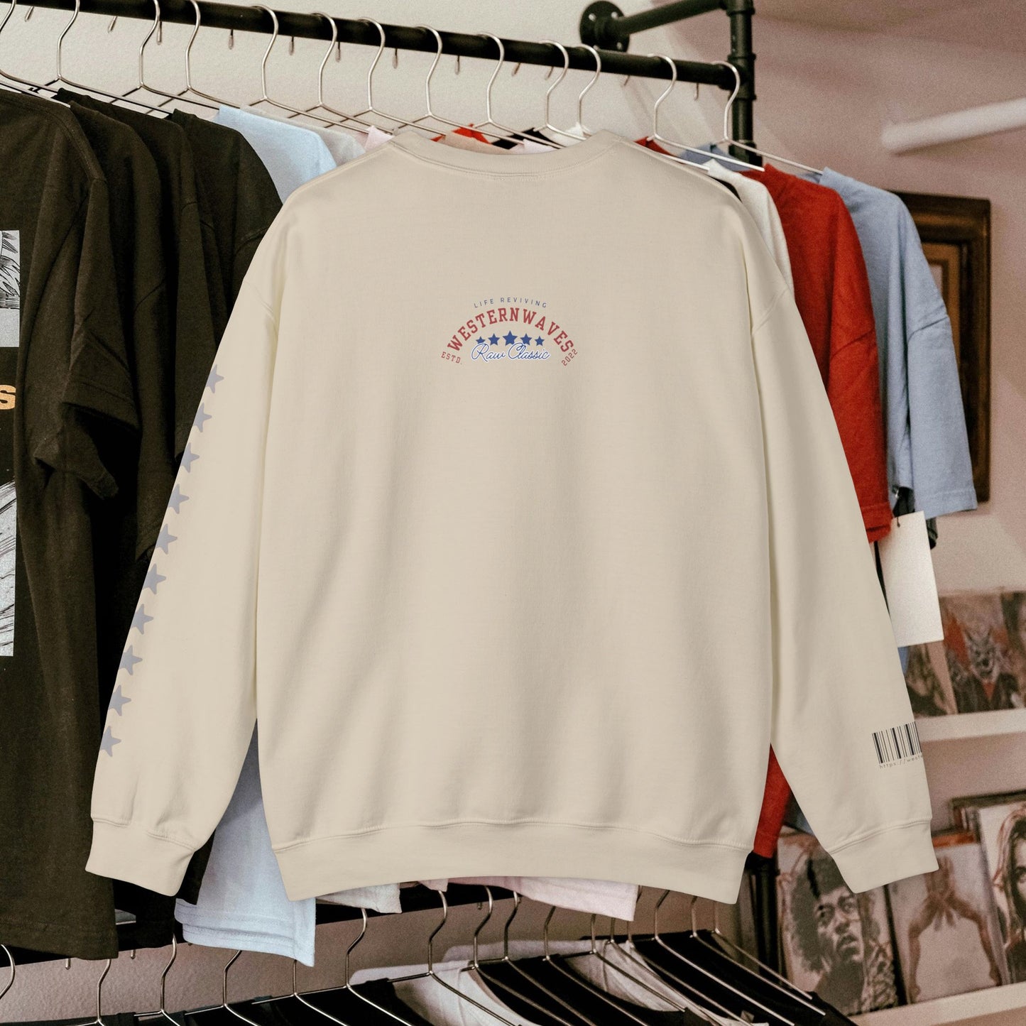 Unisex Heavy Blend™ Crewneck Sweatshirt_ N2+ Series UHBCSS PT2WW003_ Limited Edition Pure Luxury by WesternWaves: