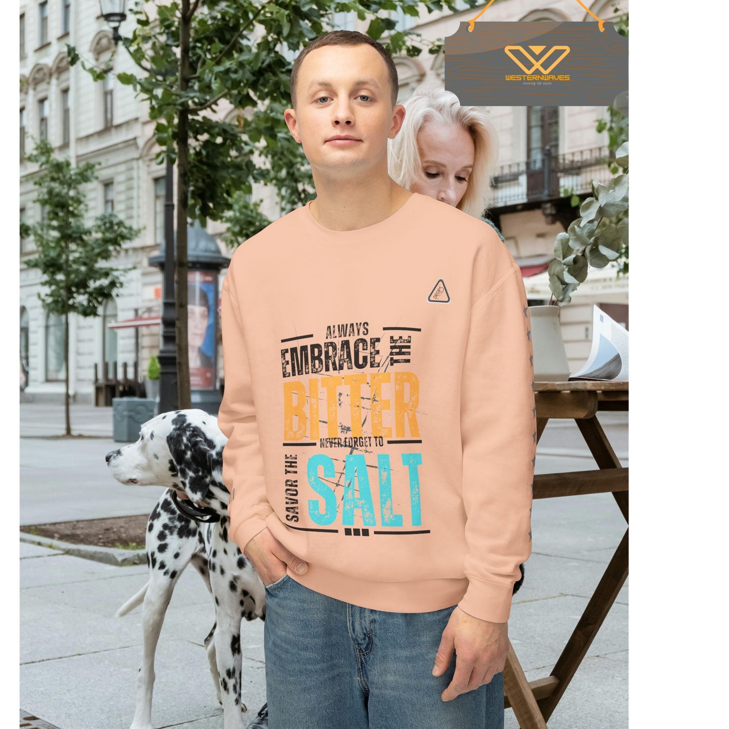 Unisex Lightweight Crewneck Sweatshirt_ N2 Series ULWCSS PT2WW005_Limited Edition Unparalleled Quality by WesternWaves:
