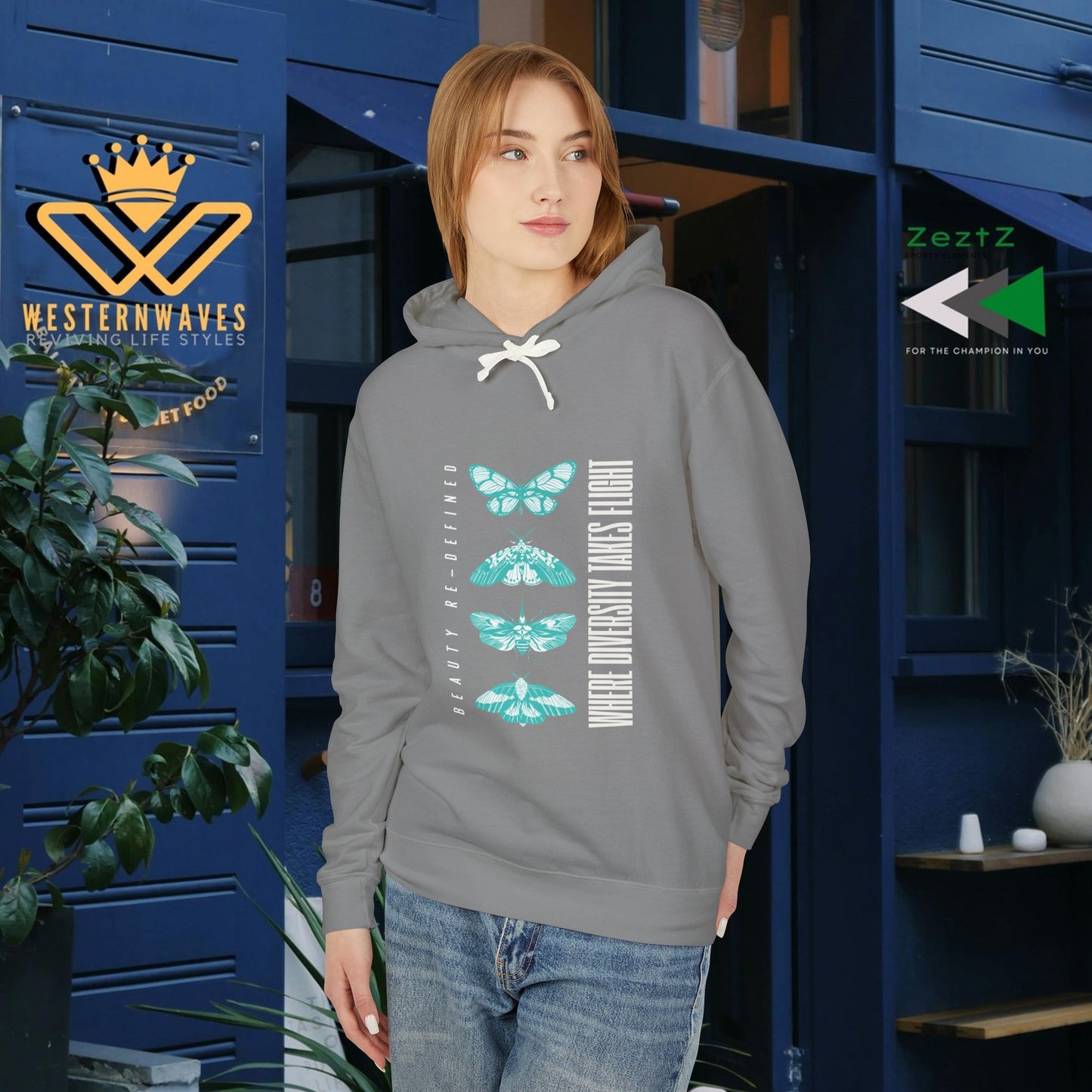 Unisex Lightweight Hooded Sweatshirt – N2+ Series USLWHSS PT2WW011_ Limited Edition Crafted Comfort by WesternWaves: