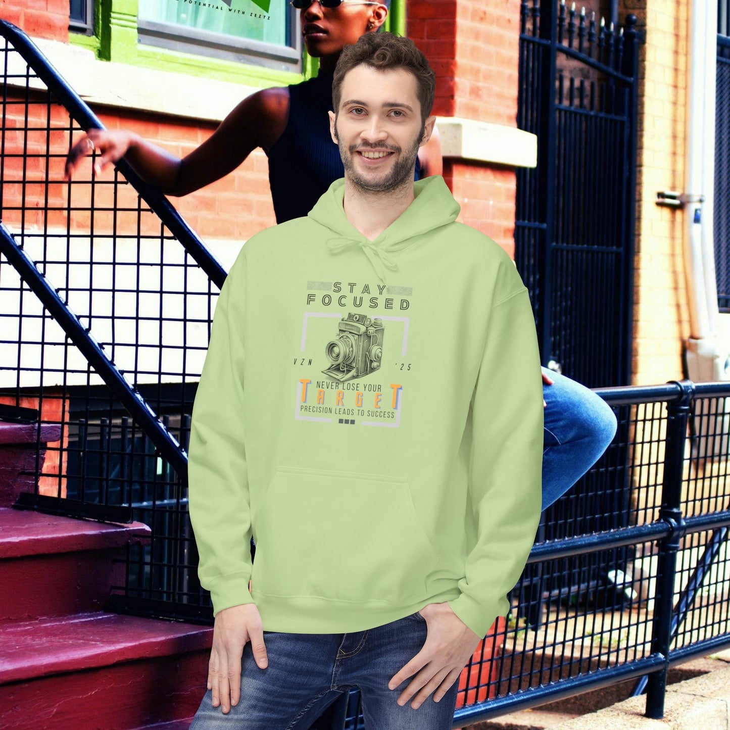 Unisex Midweight Softstyle Fleece Hoodie_ N3+ Series USMWSSFH PT2WW006_ Limited Edition Luxuriously Soft 100% Cotton Face by WesternWaves: