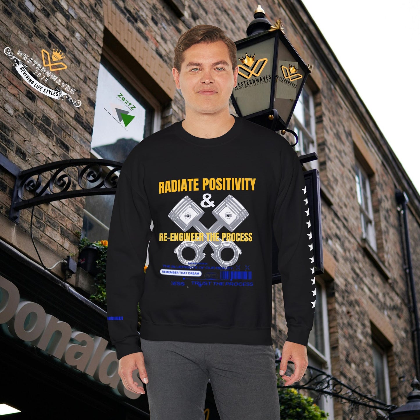 Unisex Heavy Blend™ Crewneck Sweatshirt_ N3+ Series UHBCSS PT2WW005_ Limited Edition Pure Luxury By WesternWaves: