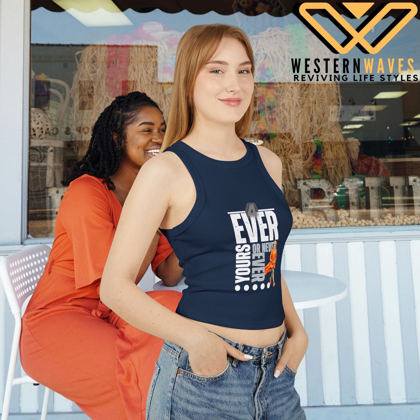 Women's Micro Rib Racer Tank Top_ N2+ Series WMRRT PT2WW005_ Limited Edition Style & Comfort by WesternWaves: