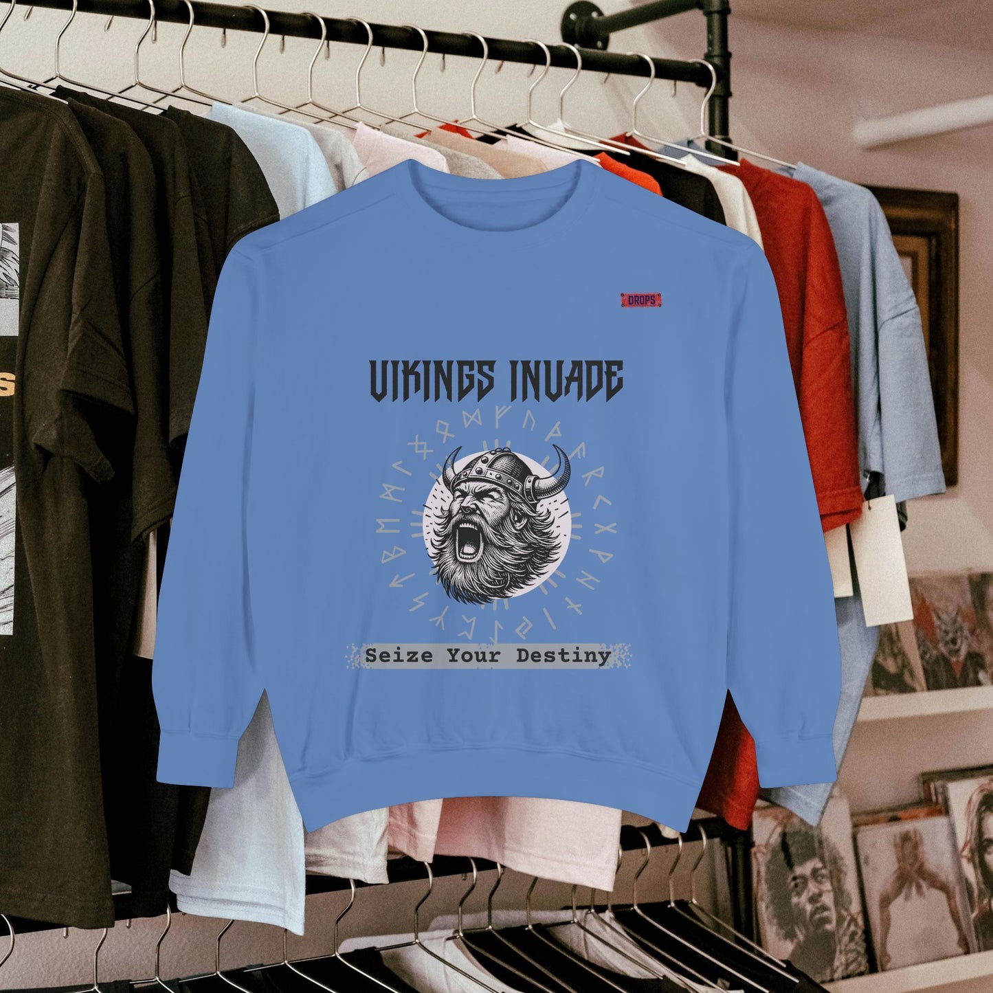 Unisex Garment-dyed Sweatshirt_ Series UWD 063_ Limited Edition Cozy Apparel for Adventurers by WesternWaves: