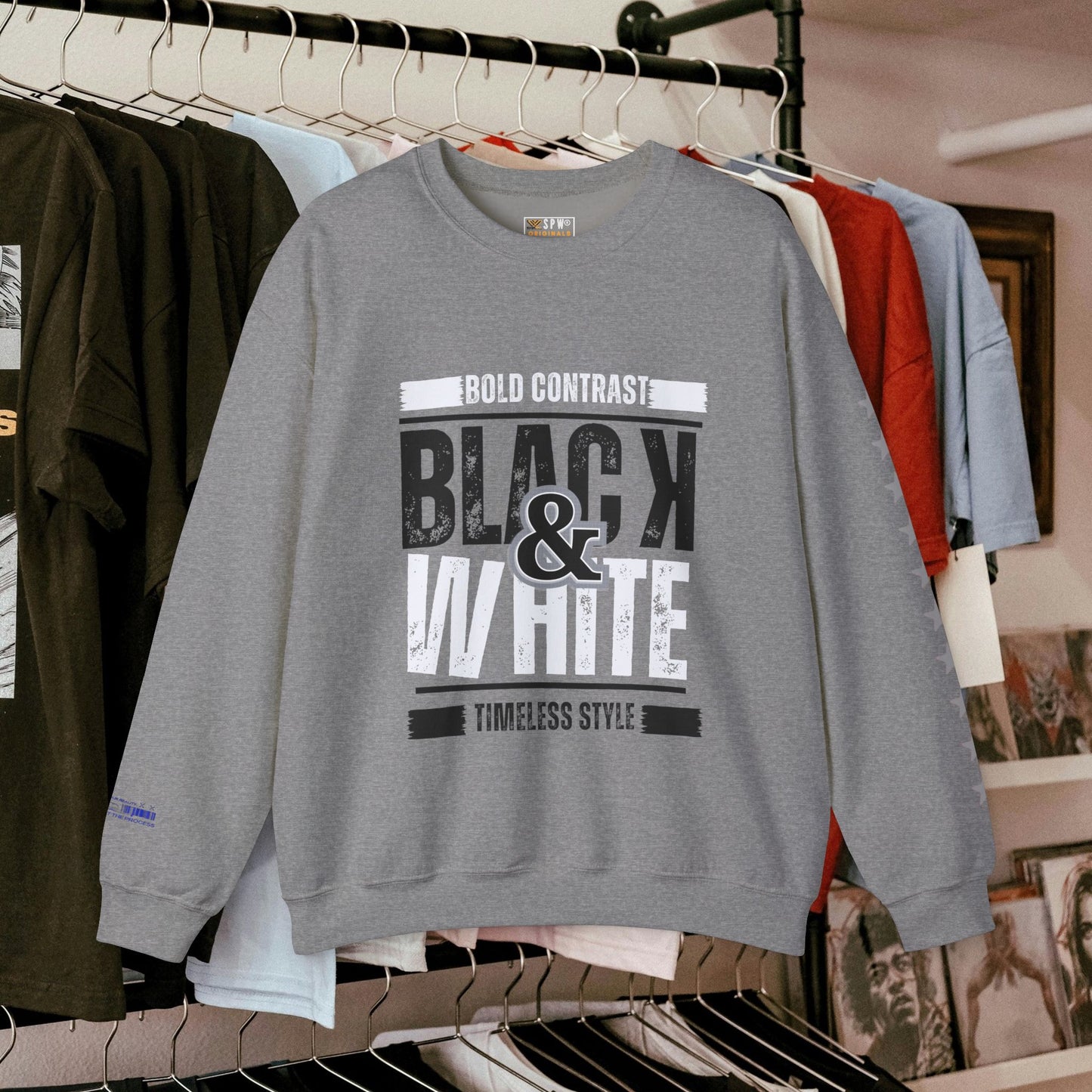 Unisex Heavy Blend™ Crewneck Sweatshirt_ N+ Series UHBCSS PT2WW028_ Limited Edition by WesternWaves: