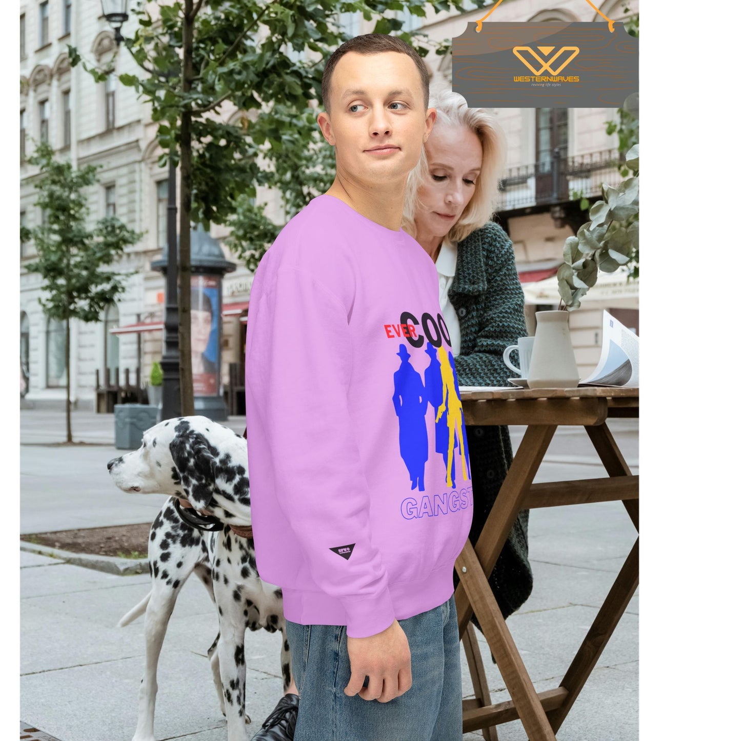 Unisex Lightweight Crewneck Sweatshirt_ N3+ Series ULWCSS PT2WW001_ Limited Edition by WesternWaves: