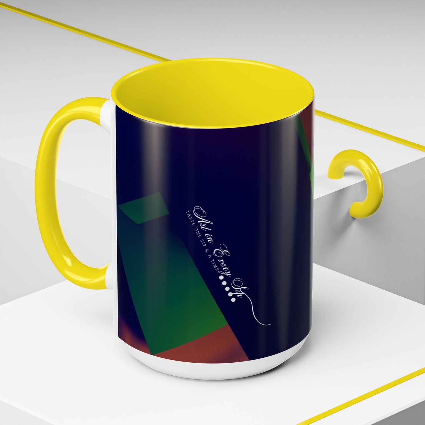 Accent Coffee Mug 11, 15oz_ N3+ Series ACM11OZ PT2WW018_ Limited Edition Perfect Blend of Style by WesternWaves: