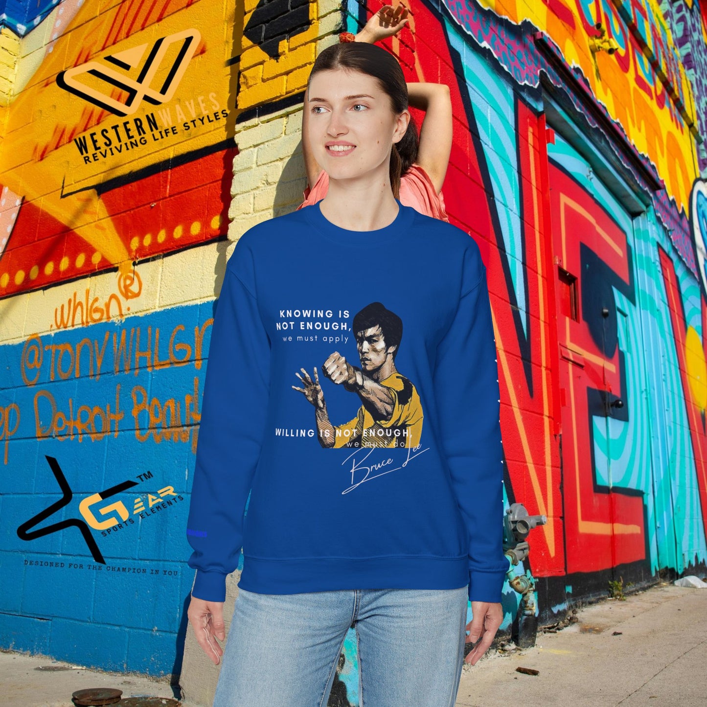 Unisex Heavy Blend™ Crewneck Sweatshirt_ N2+ Sports Series UHBCSS PT2WW009_ Limited Edition ‘Zeztz’ Brand Sports Elements by WesternWaves: