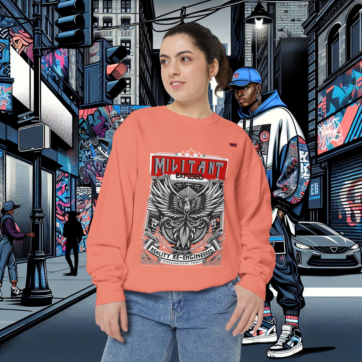 Unisex Garment-Dyed Sweatshirt_ N8+ Series SPW USMWSSFCNSS PT2WW001_ Limited Edition by WesternWaves:
