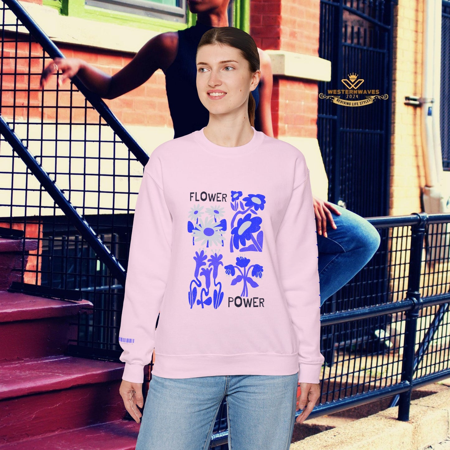 Unisex Heavy Blend™ Crewneck Sweatshirt_ N3+ Series UHBCSS PT2WW030_ Limited Edition Pure Luxury By WesternWaves: