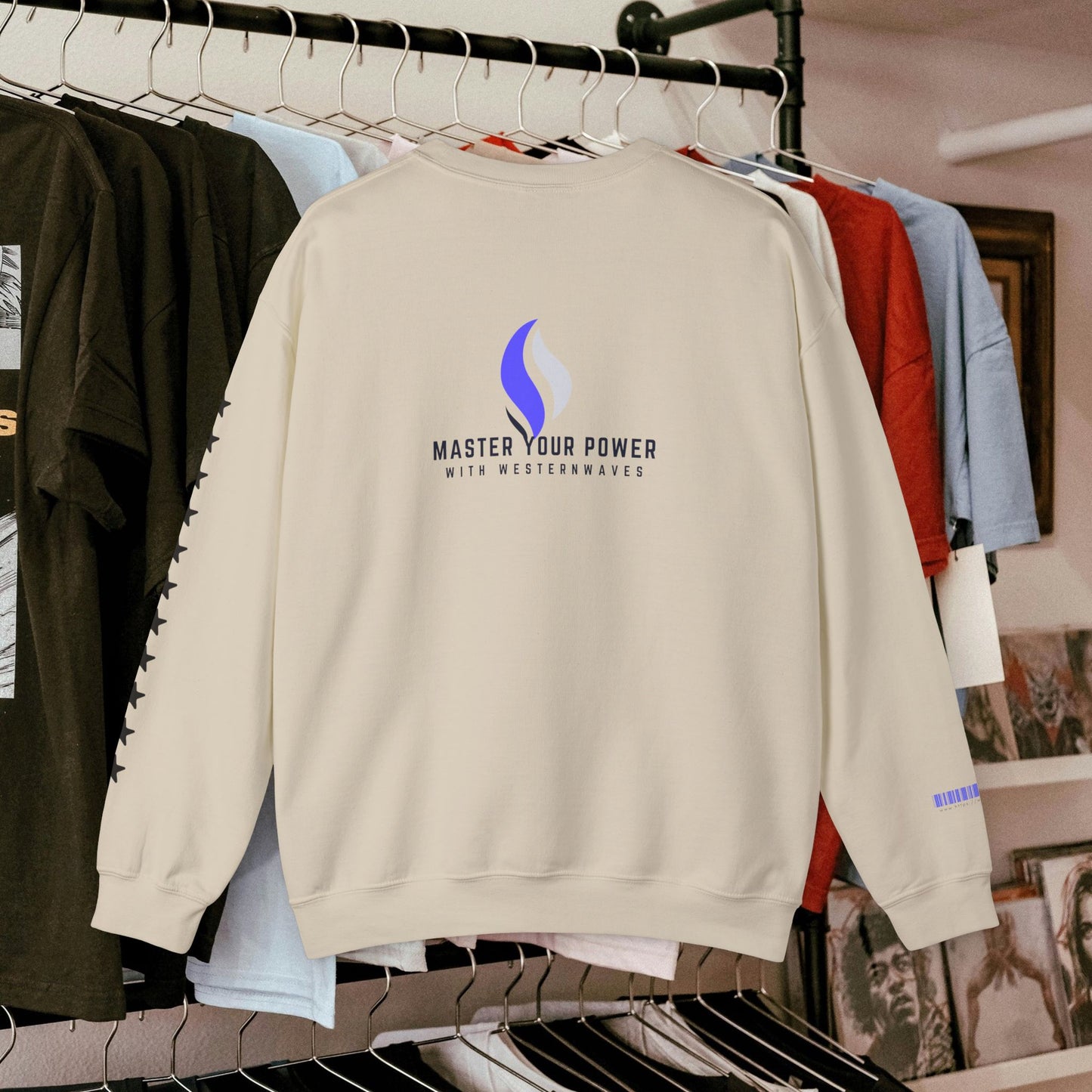 Unisex Heavy Blend™ Crewneck Sweatshirt_ N2+ Series UHBCSS PT2WW028_ Limited Edition Pure Luxury By WesternWaves: