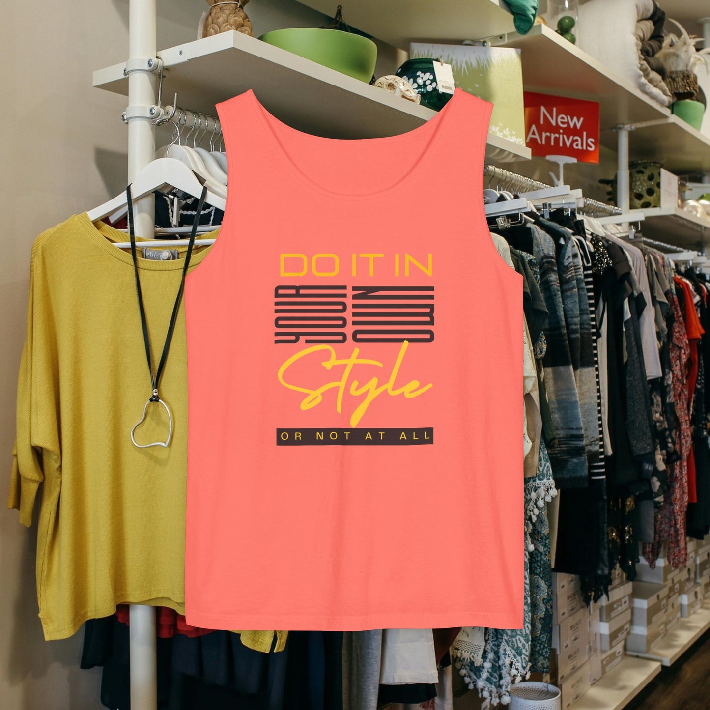 Unisex Garment-Dyed Tank Top_ N2+ Series USGDTT PT2WW015_ Limited Edition Comfort & Style by WesternWaves: