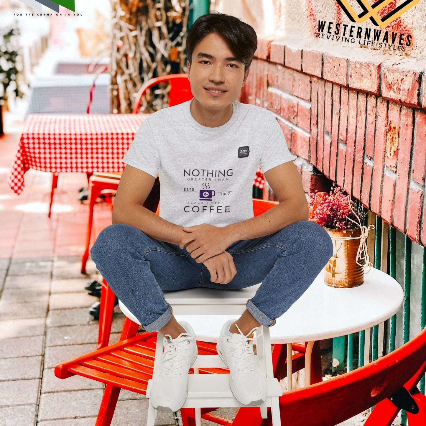 Unisex Ultra Cotton Tee_ Classic Comfort Unleashed_ N2+ Series USUCTEE PT2WW006_ Limited Edition Maximum Comfort & Style by WesternWaves: