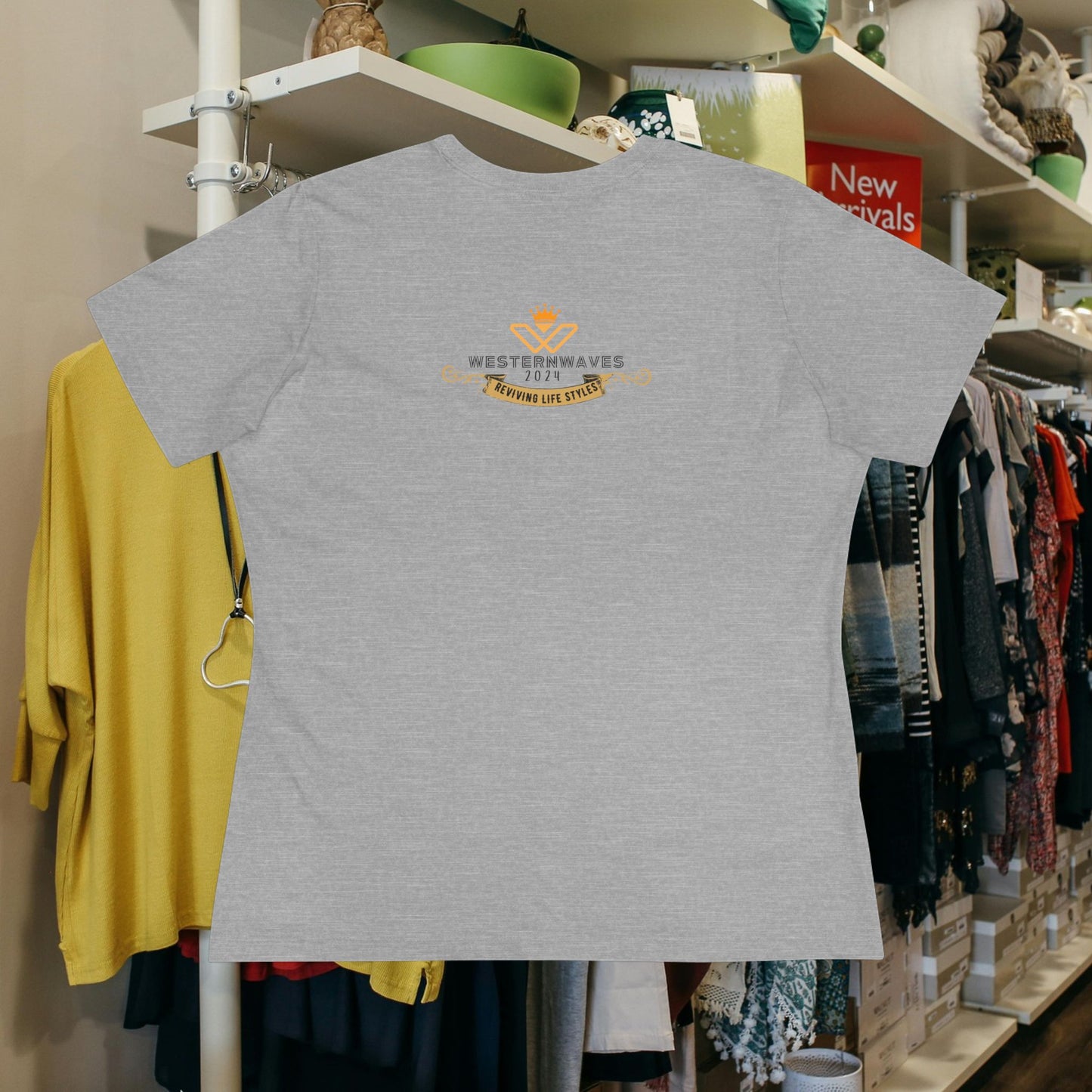 Women's Cotton Tee_ N2+ Series WCTEE PT2WW003_ Cozy Comfort Limited Edition by WesternWaves: