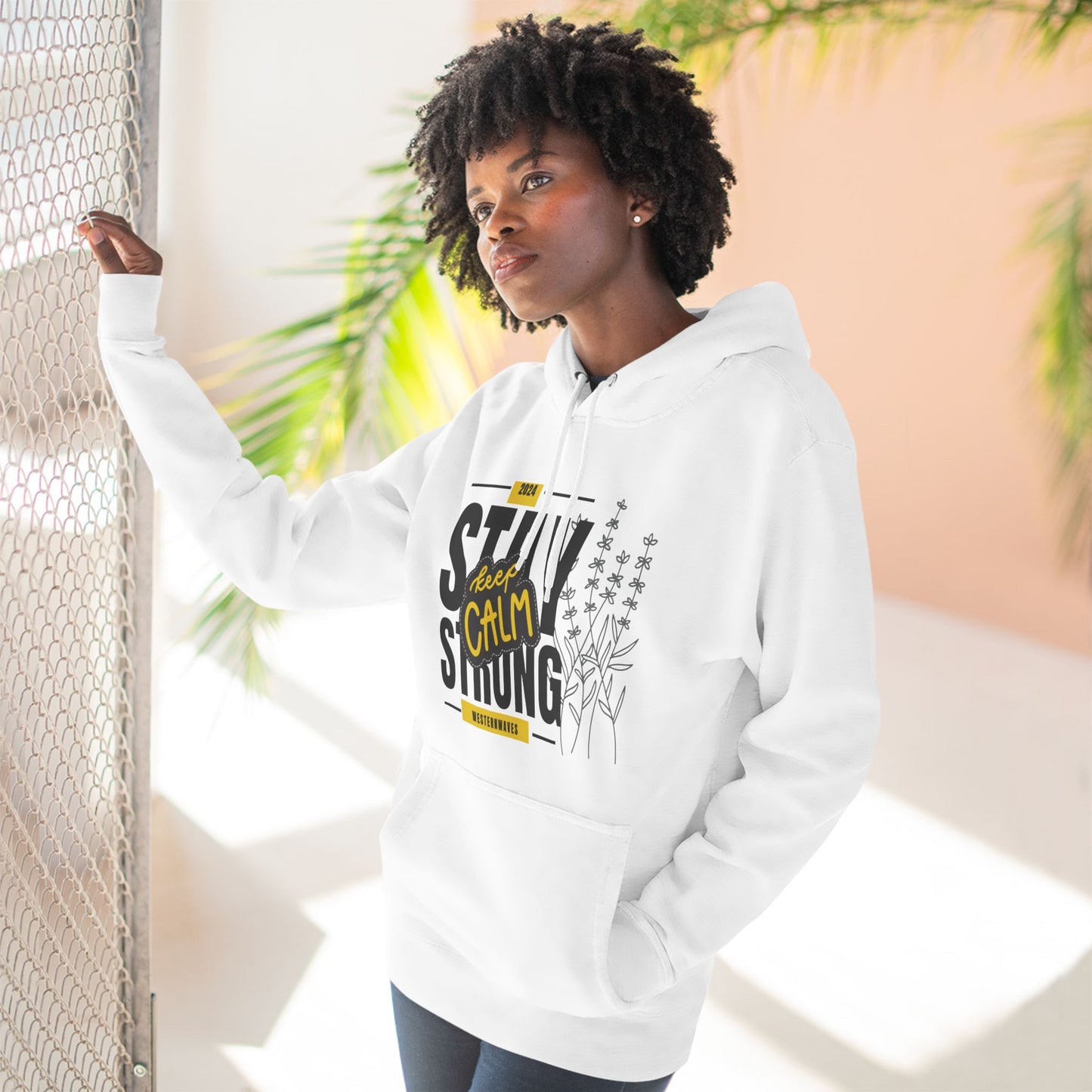 Three-Panel Fleece Hoodie_ N3+ Series PFH PT2WW001_ Limited Edition Sustainable Fashion by WesternWaves: