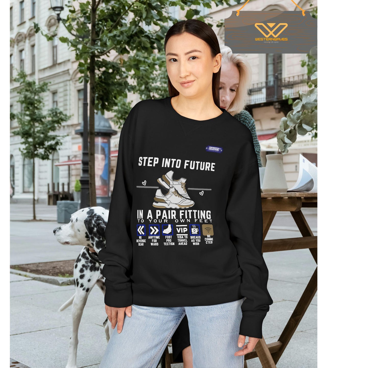 Unisex ComfortWash® Garment Dyed Crewneck Sweatshirt_ N7* Series USCGDCNSS PT2WW001_ Limited Edition Comfort & Retro Flair by WesternWaves: