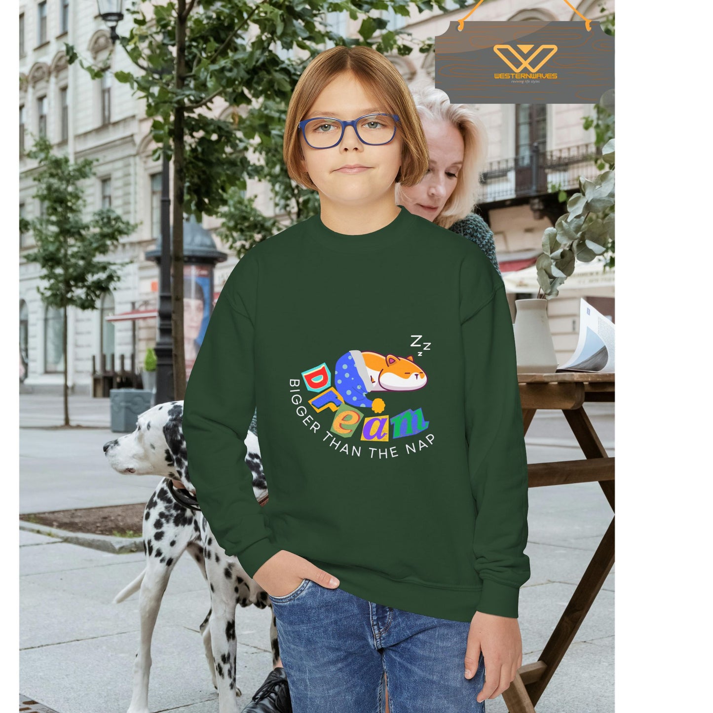Youth Crewneck Sweatshirt_ N3+ Series YCNSS PT2WW001_ Limited Edition Perfect Companion for the School, Sports & Casual hangouts by WesternWaves: