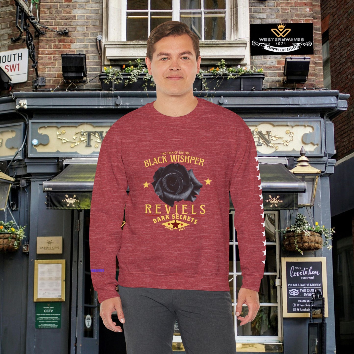 Unisex Heavy Blend™ Crewneck Sweatshirt_ N3+ Series UHBCSS PT2WV011_ Limited Edition Pure Luxury by WesternWaves: