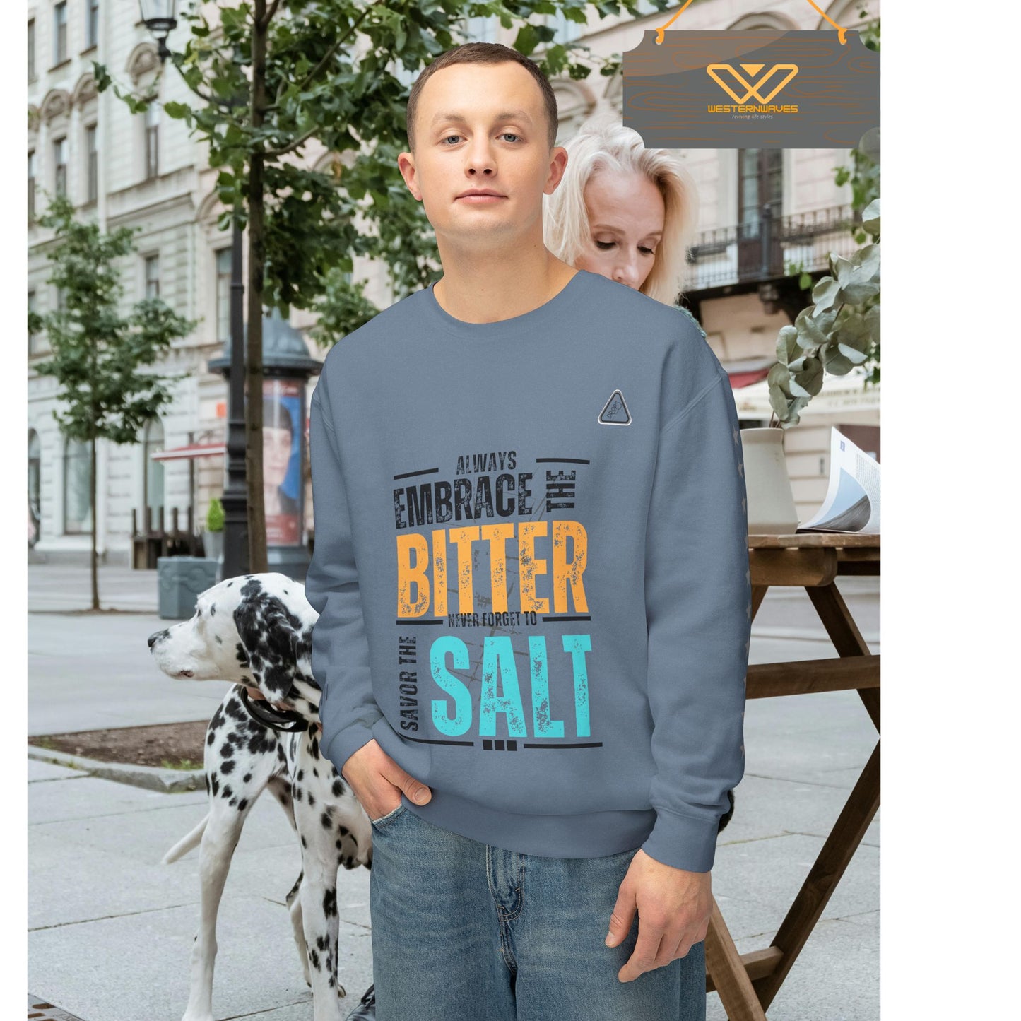 Unisex Lightweight Crewneck Sweatshirt_ N2 Series ULWCSS PT2WW005_Limited Edition Unparalleled Quality by WesternWaves: