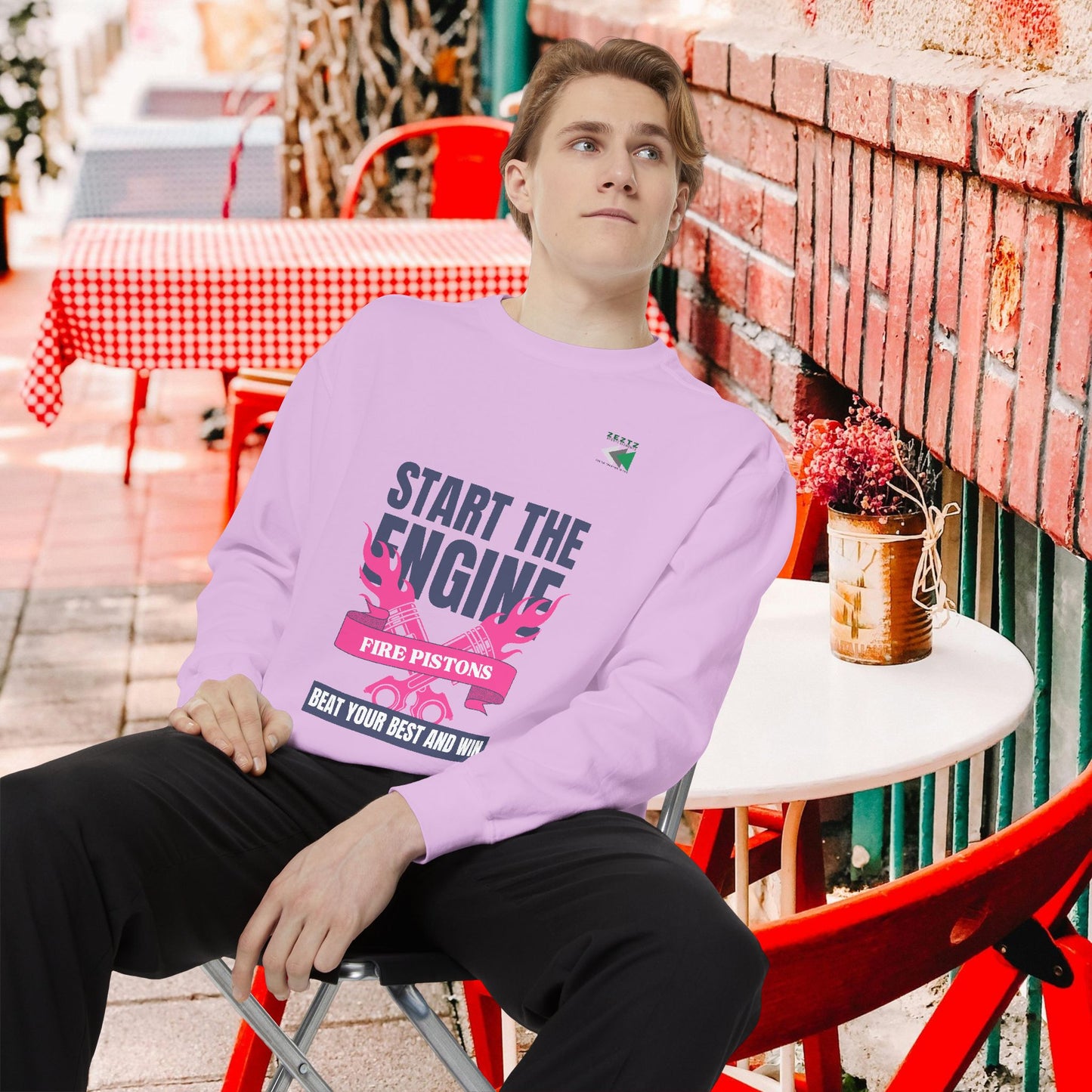 Unisex Garment-Dyed Sweatshirt_ N2 Series USGDSS PT2WW002_ Limited Edition Masterpiece of ‘ZeztZ’ Sports Brand _ Luxury & Casual Comfort by WesternWaves: