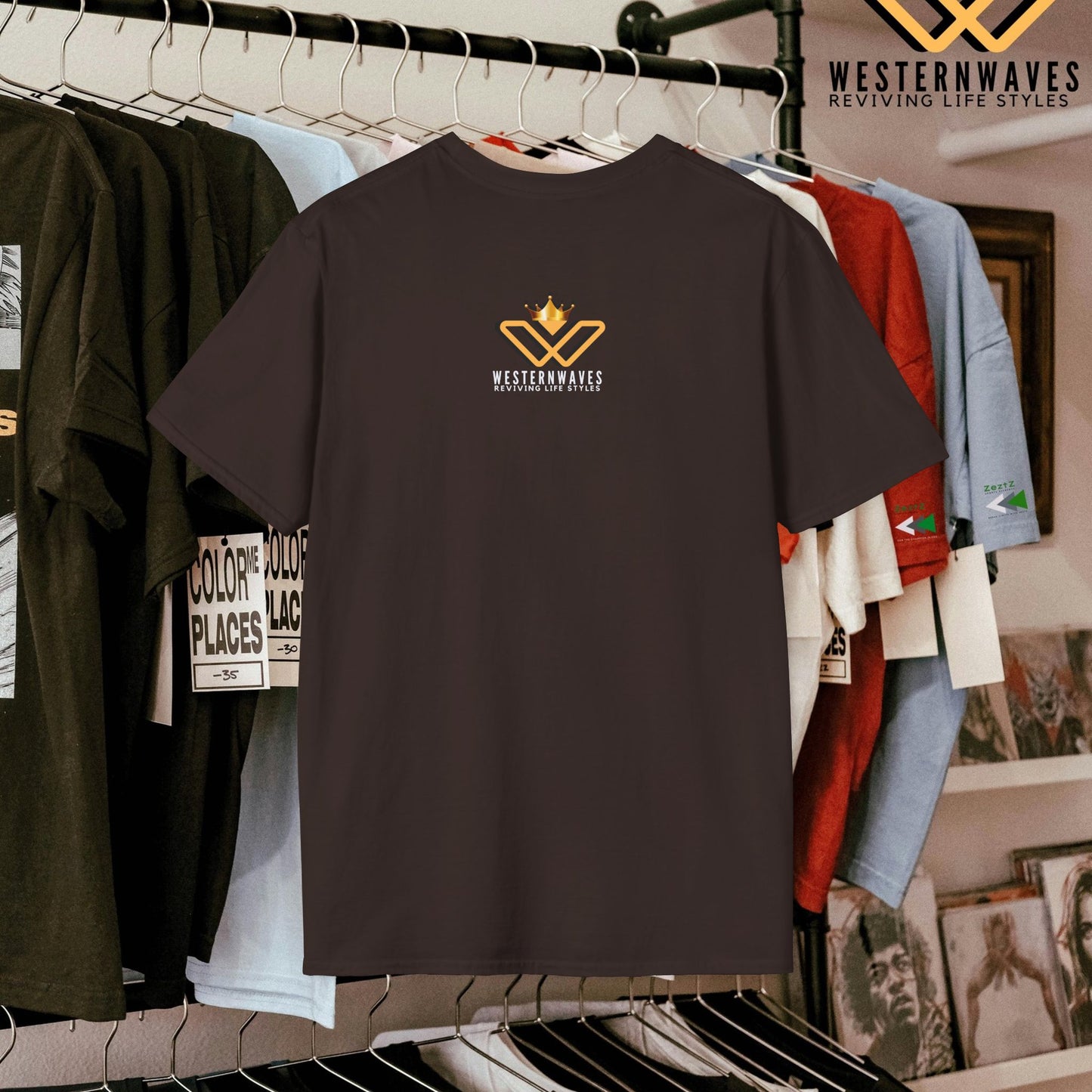 Unisex Softstyle T-Shirt_ N3+ Series USSTS FT2WW004_ Redefine Relaxation Limited Edition by WesternWaves: