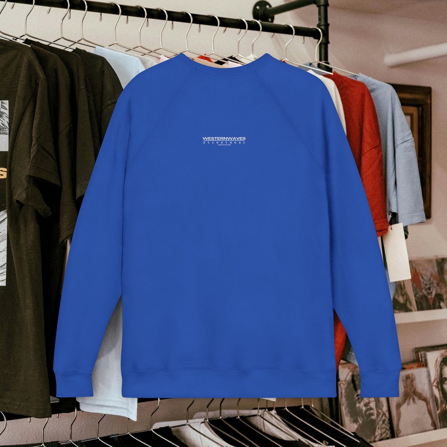 Unisex Sponge Fleece Raglan Sweatshirt_ Series UWD 062_ Limited Edition Cozy Fashion Streewear by WesternWaves: