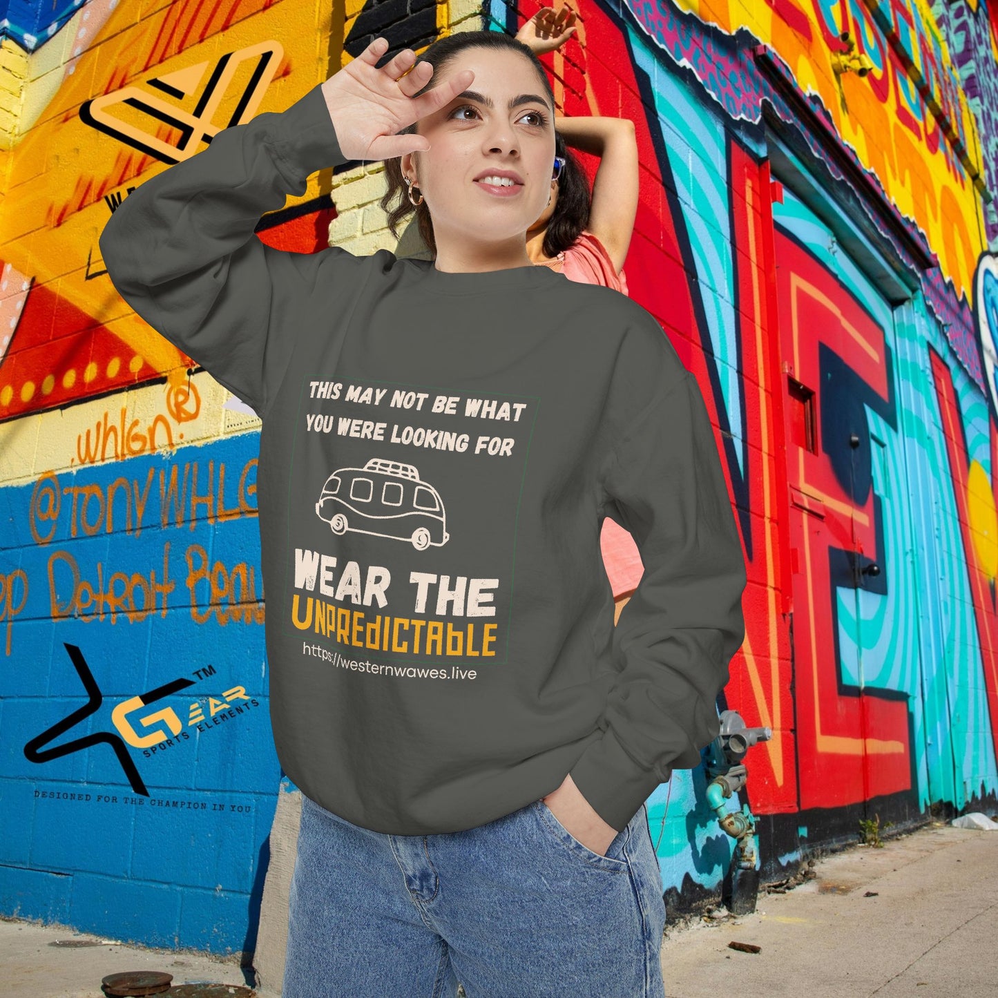Unisex Garment-Dyed Sweatshirt_ N3+ Series UGDSS PT2WW004_ WesternWaves Limited Edition:
