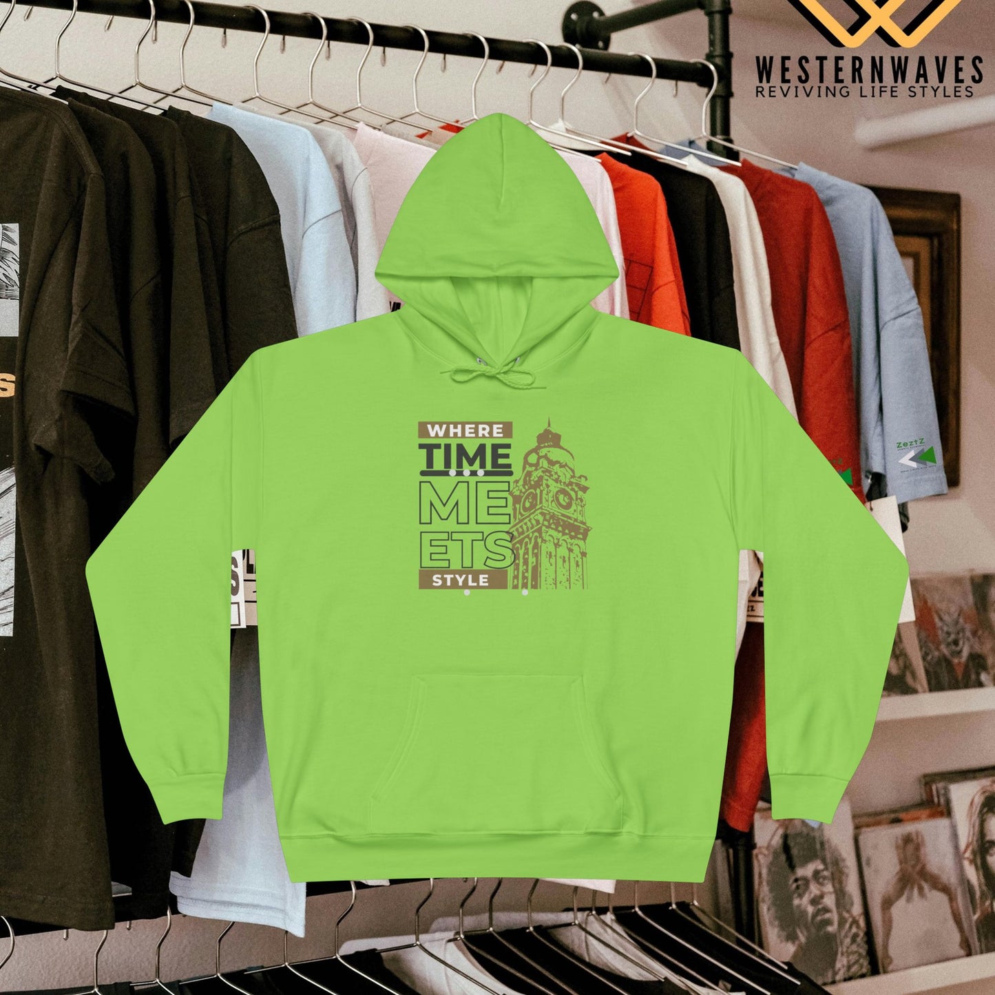 Unisex EcoSmart® Pullover Hoodie Sweatshirt_ N3+ Series USESPOHSS PT2WW001_ Limited Edition Perfect Blend of Comfort, Style, & Sustainability by WesternWaves:
