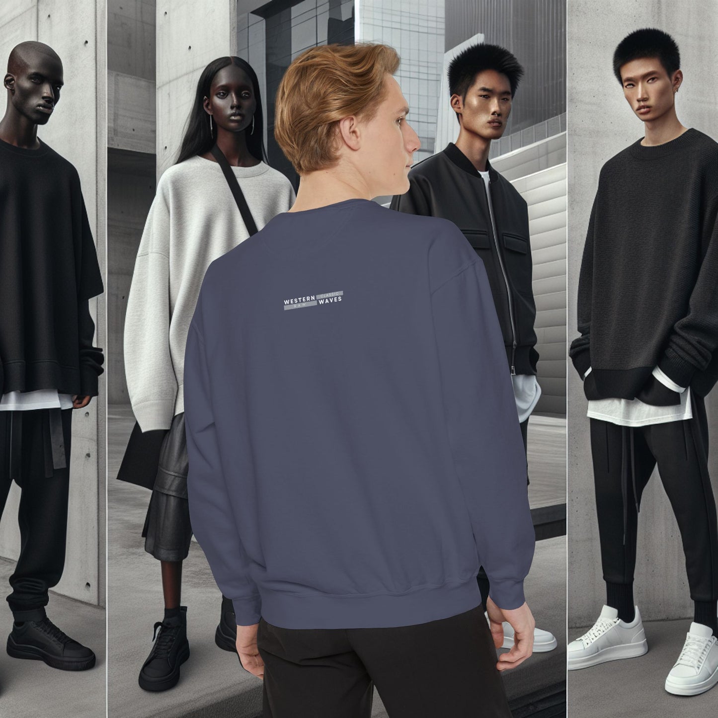 Unisex Garment-dyed Sweatshirt_ Series UWD 063_ Limited Edition Cozy Apparel for Adventurers by WesternWaves: