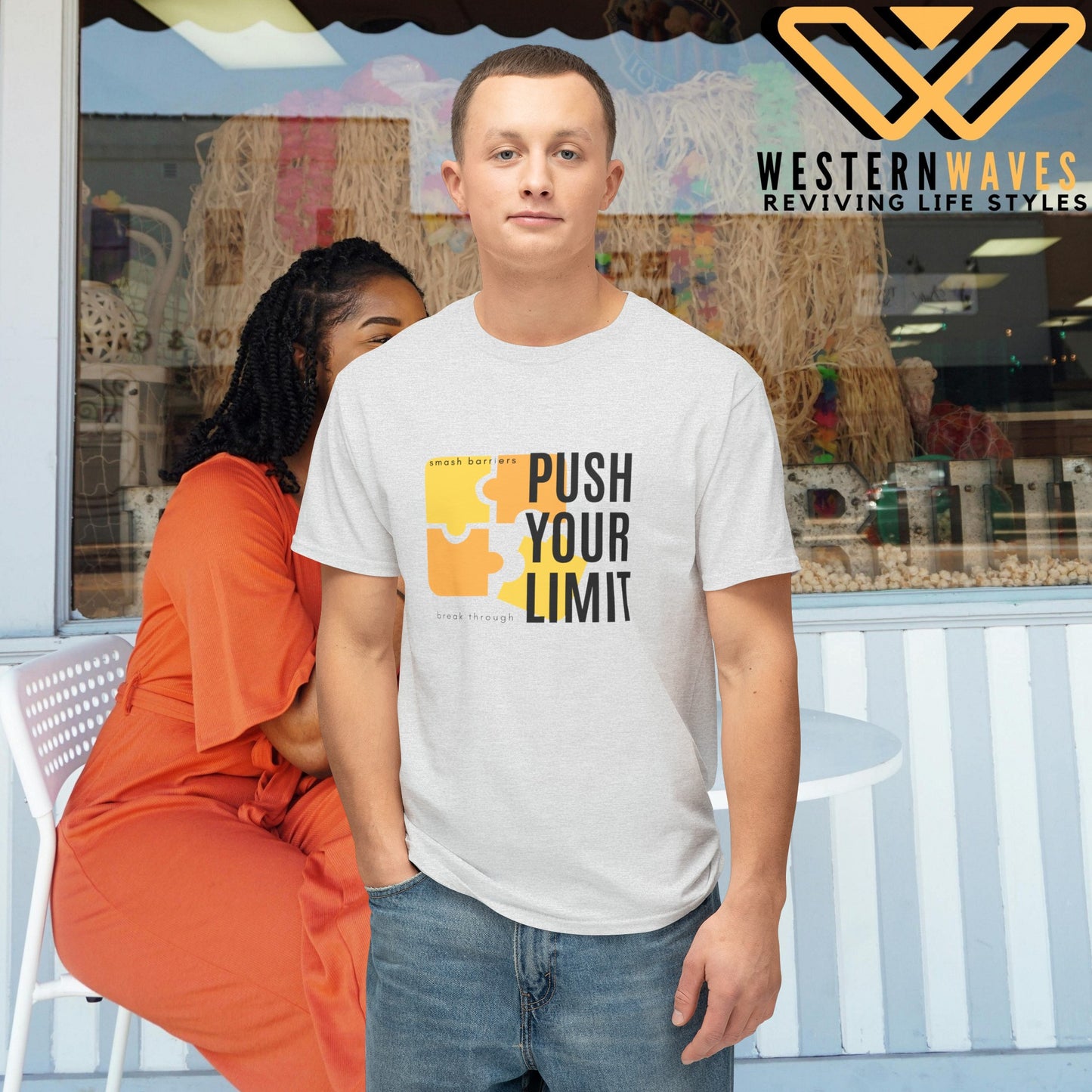 Unisex HD Cotton™ T-shirt_ N+ Series USHDCTS PT2WW001_ Limited Edition Unisex HD Cotton™ T-shirt by WesternWaves: