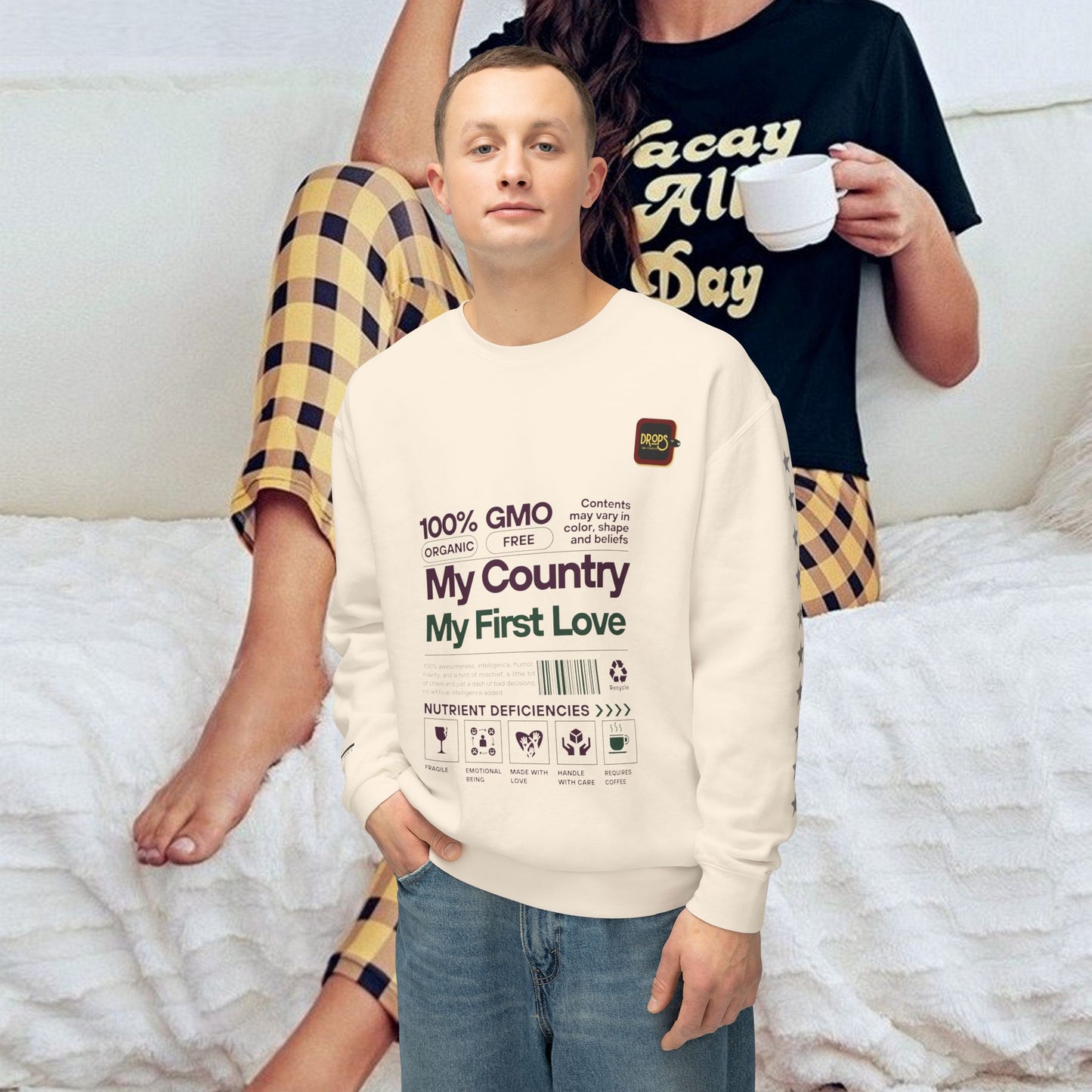 Unisex Lightweight Sweatshirt_ N7+ Series USLWSS PT2WW001_ Limited Edition by WesternWaves: