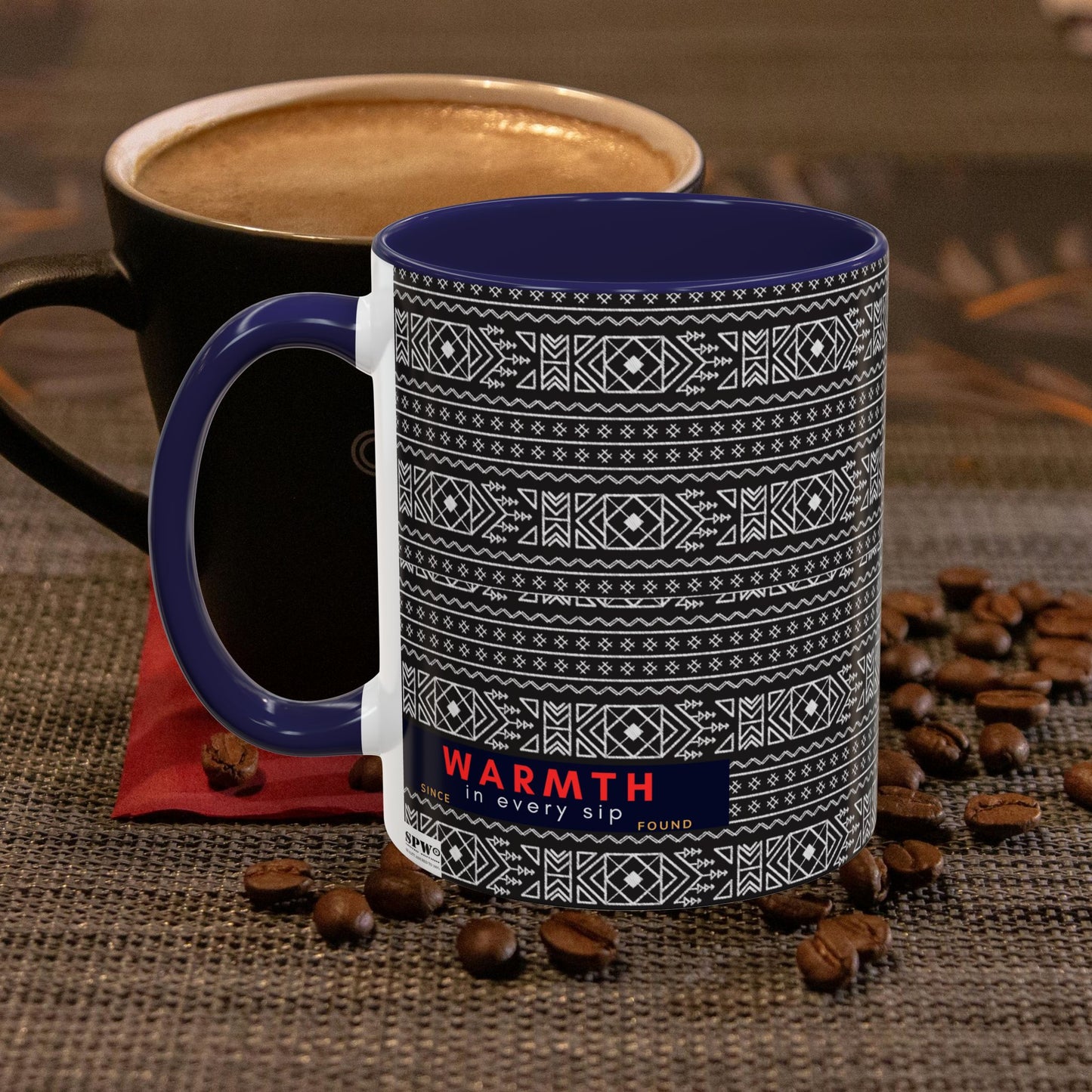 Accent Coffee Mug 11, 15oz_ N2 Series ACM11OZ PT2WW007_ Vibrant Limited Edition Design by WesternWawes: