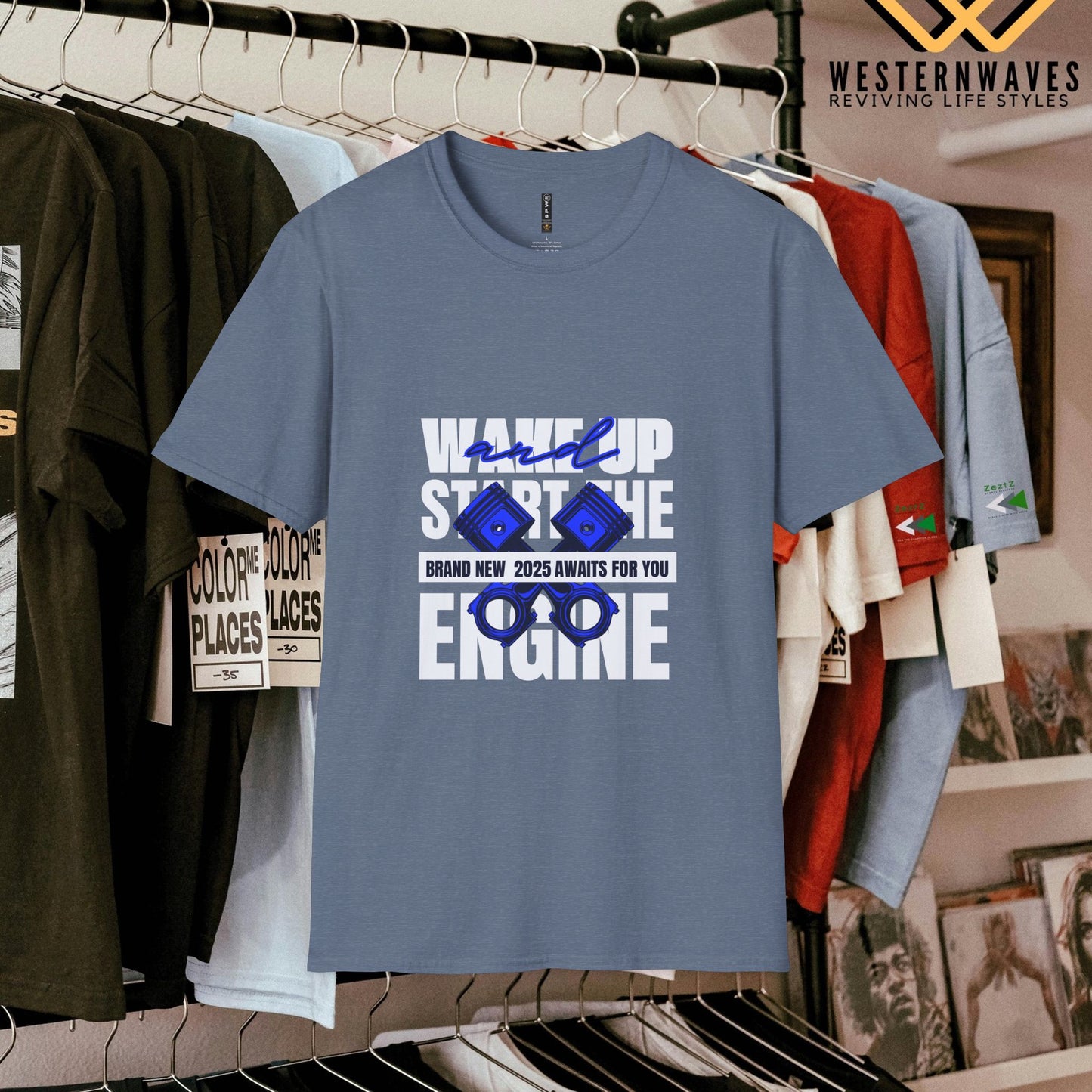 Unisex Softstyle T-Shirt_ N3+ Series USSTS FT2WW004_ Redefine Relaxation Limited Edition by WesternWaves: