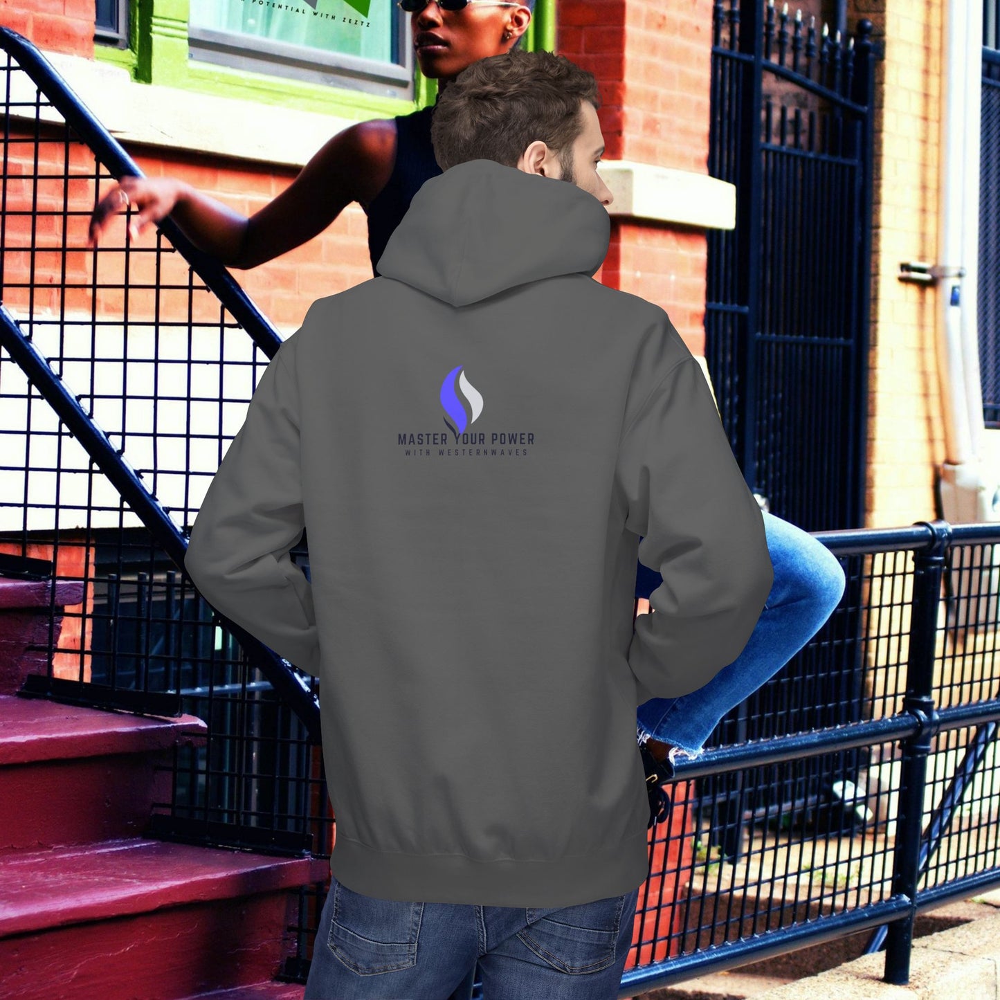 Unisex Midweight Softstyle Fleece Hoodie_ N3+ Series USMWSSFH PT2WW006_ Limited Edition Luxuriously Soft 100% Cotton Face by WesternWaves: