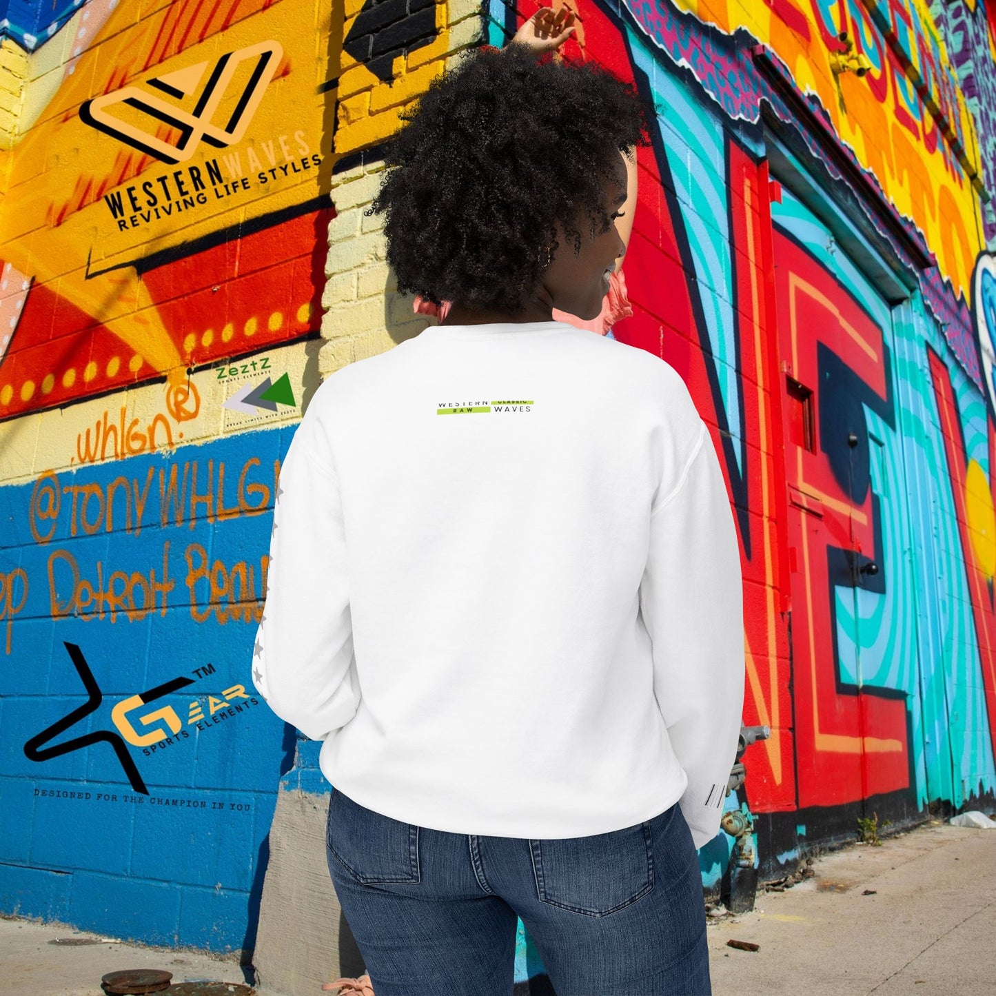 Unisex Lightweight Crewneck Sweatshirt_ N3+ Series ULWCSS PT2WW012_ Limited Edition Unparalleled Quality by WesternWaves: