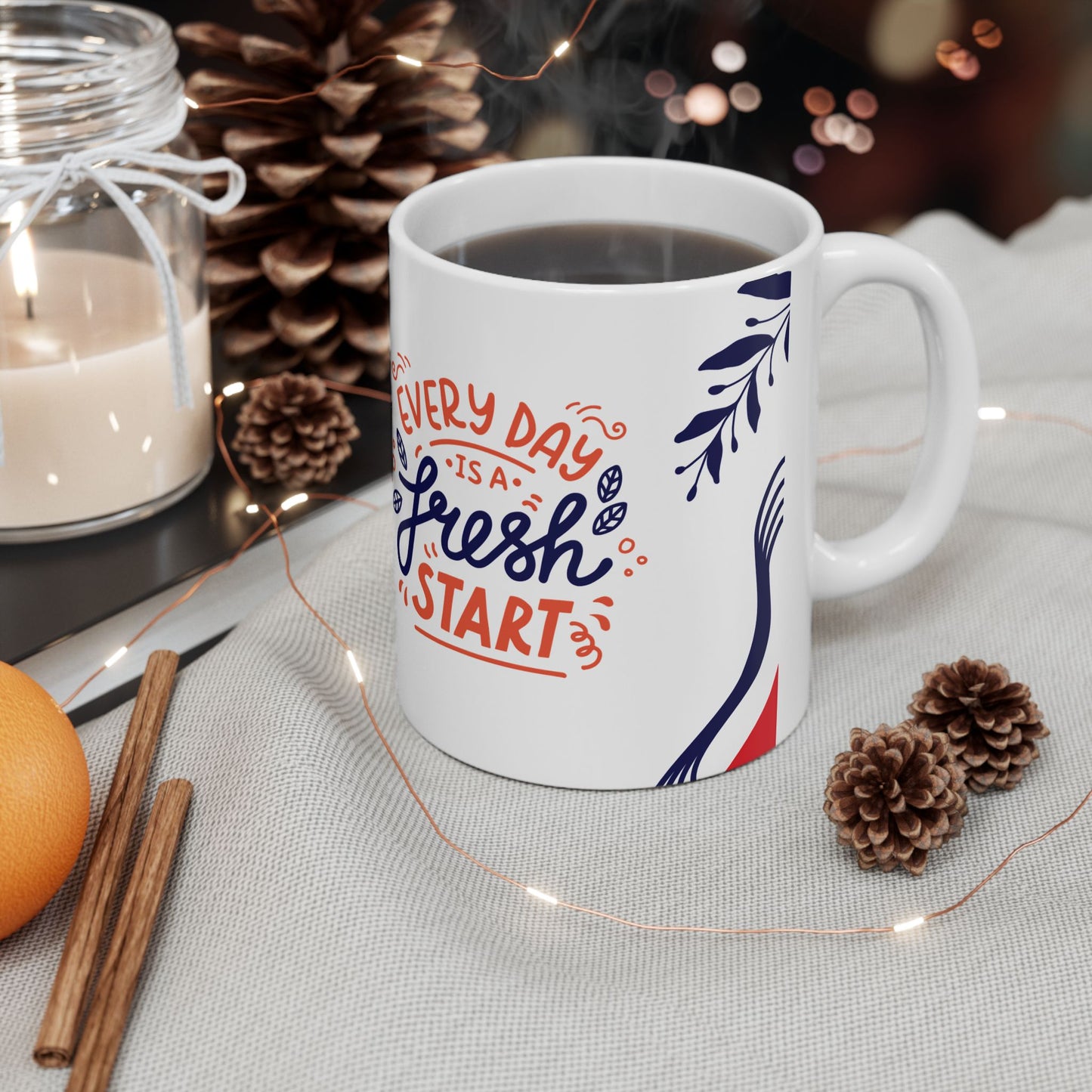 Inspirational Ceramic Mug - "Every Day is a Fresh Start" - Perfect for Daily Motivation_ 17 aPRIL 2025_ 001