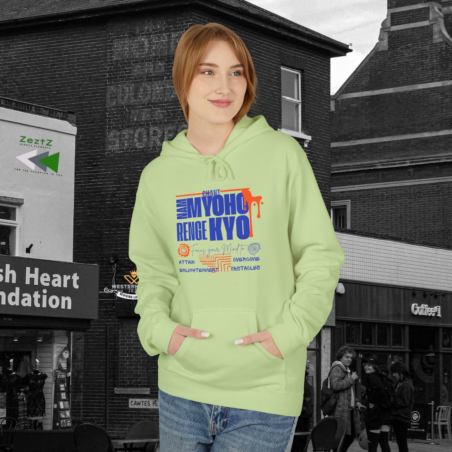 Unisex Midweight Softstyle Fleece Hoodie_ N3+ Series USMWSSFH PT2WW003_ Limited Edition Luxuriously Soft 100% Cotton Face by WesternWaves: