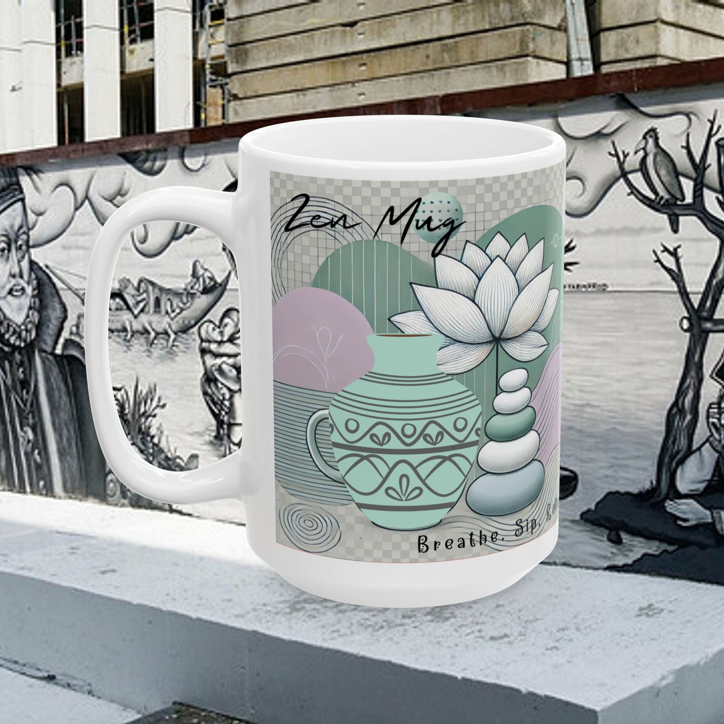 Ceramic Mug, (11oz, 15oz)_ N3+ Series CM10OZ&15OZ PT2WW002_ Limited Edition by WesternWaves: