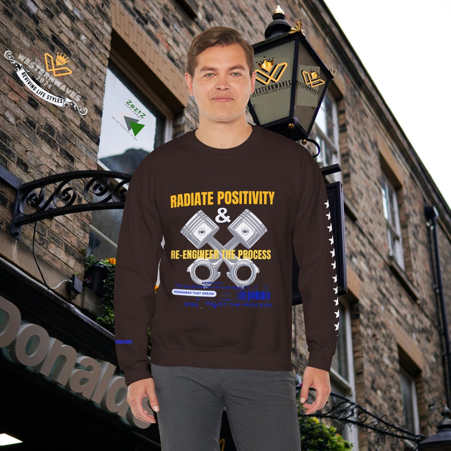 Unisex Heavy Blend™ Crewneck Sweatshirt_ N3+ Series UHBCSS PT2WW005_ Limited Edition Pure Luxury By WesternWaves: