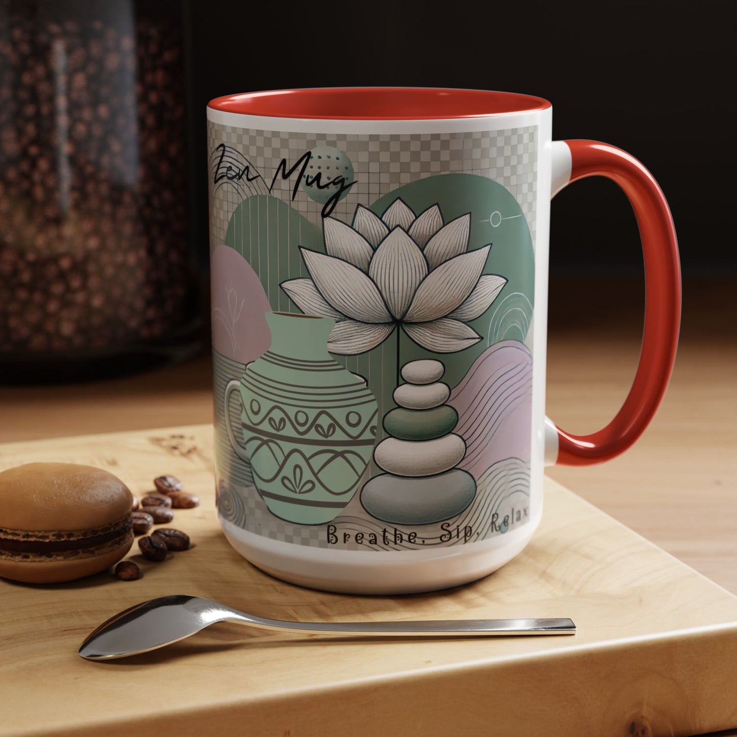 Accent Coffee Mug (11, 15oz) _ N3+ Series ACMUG PT2WW006_ Limited Edition Blend Style & Functionality by WesternWaves: