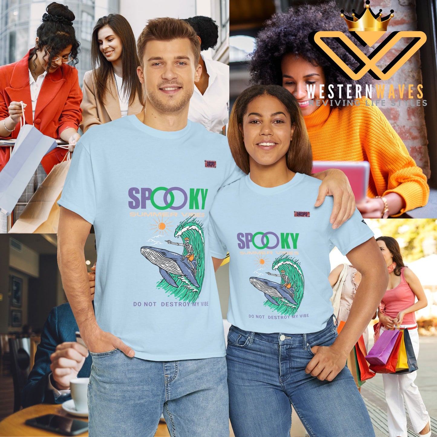 Unisex Heavy Cotton Tee_ Crafted from premium 100% cotton_ N2* Series UHCT PT2WV008_ Limited Edition Epitome of Comfort & Durability by WesternWaves: