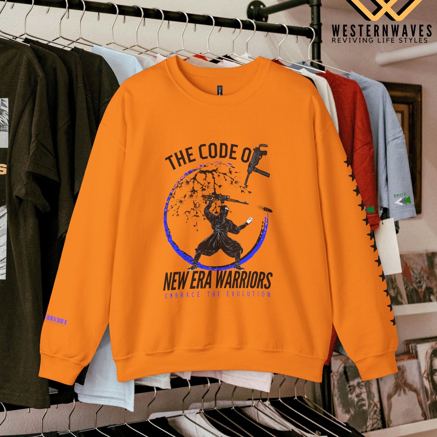 Unisex Heavy Blend™ Crewneck Sweatshirt_ N3+ Series UHBCSS PT2WV010_ Limited Edition Timeless Style by WesternWaves: